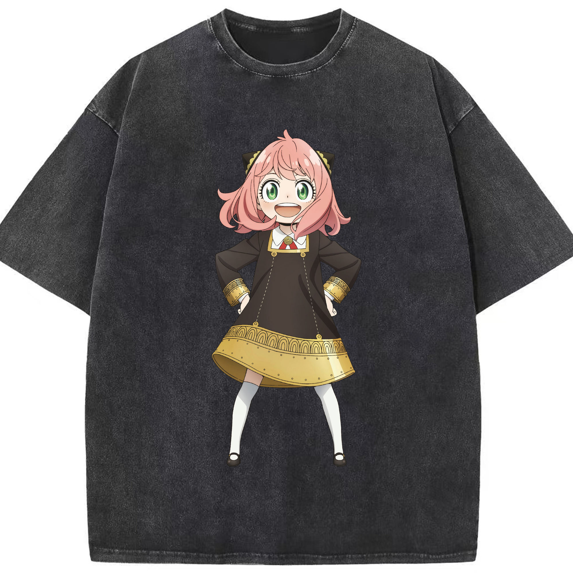 （画像用） SPY×FAMILY间谍家家酒 綿100% ヴィンテージ風 半袖Tシャツ（フロントプリント）