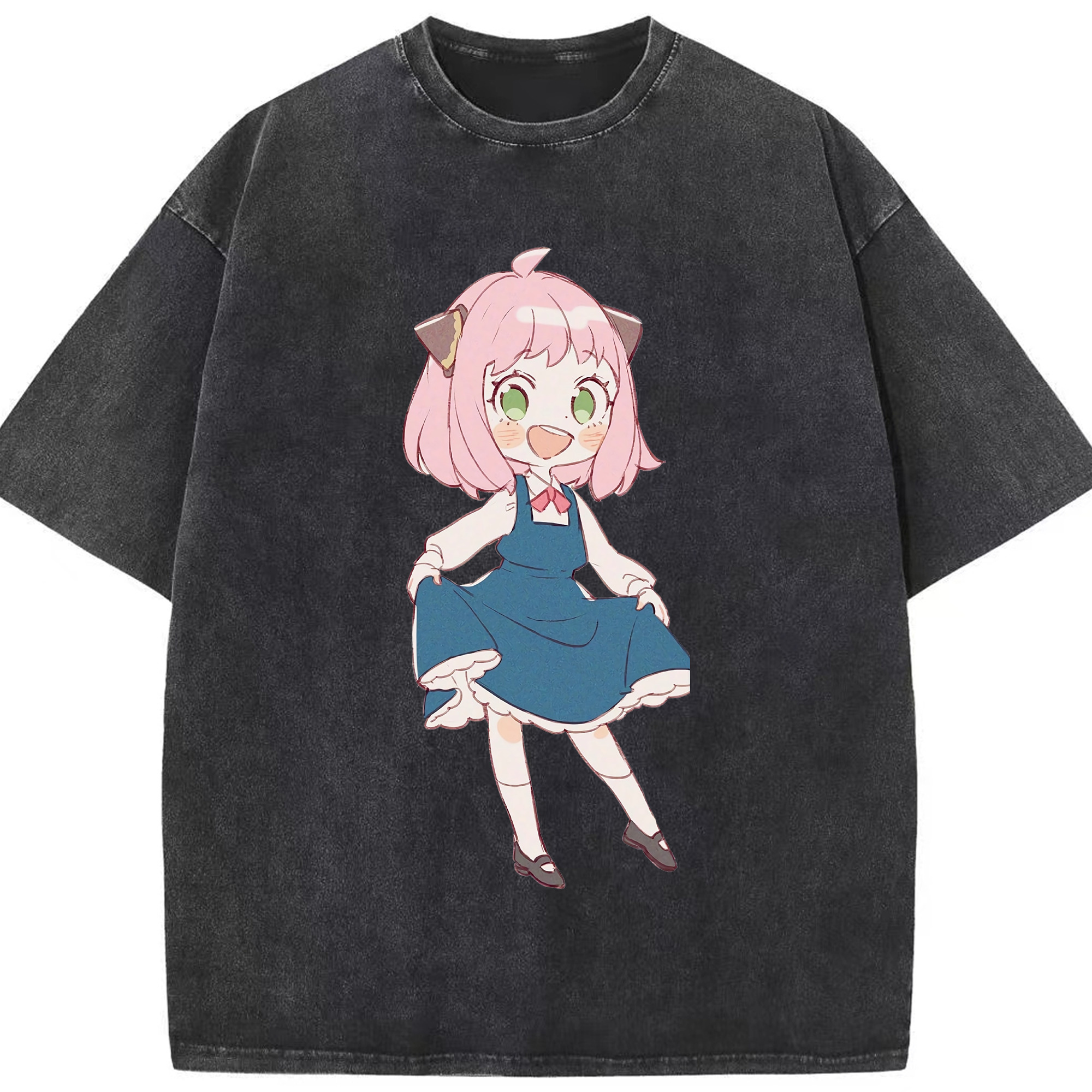 （画像用） SPY×FAMILY间谍家家酒 綿100% ヴィンテージ風 半袖Tシャツ（フロントプリント）