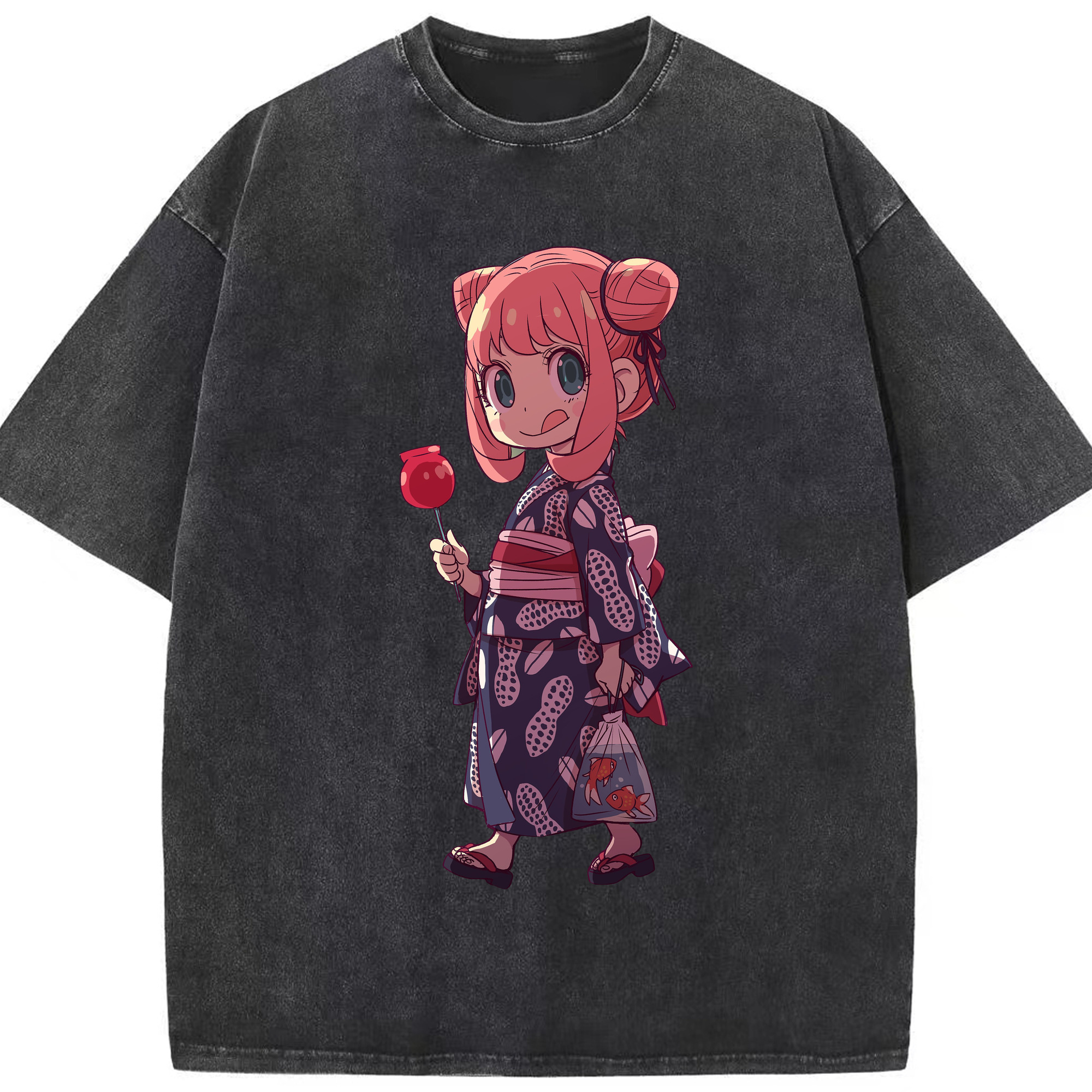 （画像用） SPY×FAMILY间谍家家酒 綿100% ヴィンテージ風 半袖Tシャツ（フロントプリント）