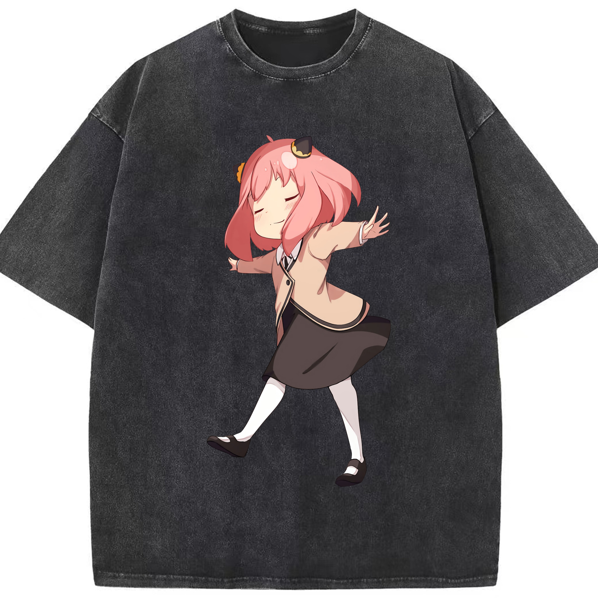 （画像用） SPY×FAMILY间谍家家酒 綿100% ヴィンテージ風 半袖Tシャツ（フロントプリント）