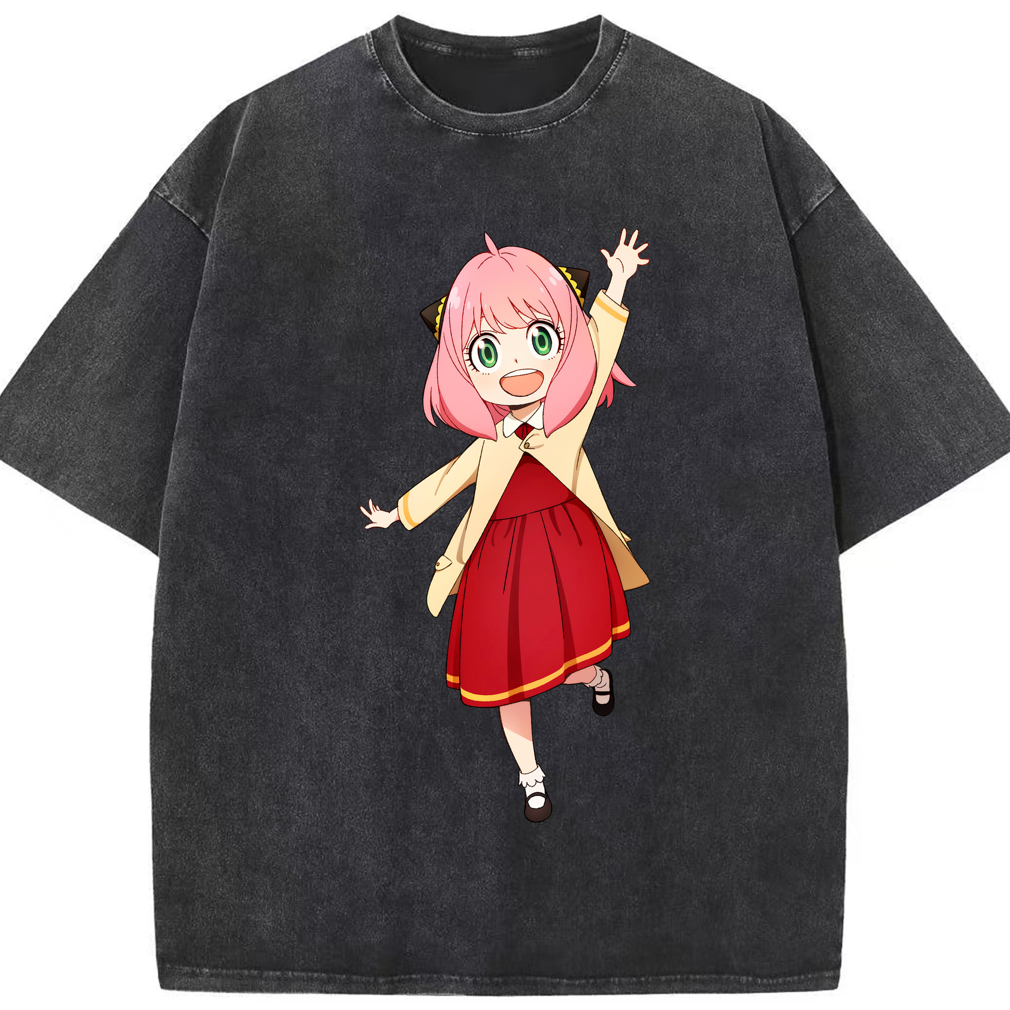 （画像用） SPY×FAMILY间谍家家酒 綿100% ヴィンテージ風 半袖Tシャツ（フロントプリント）