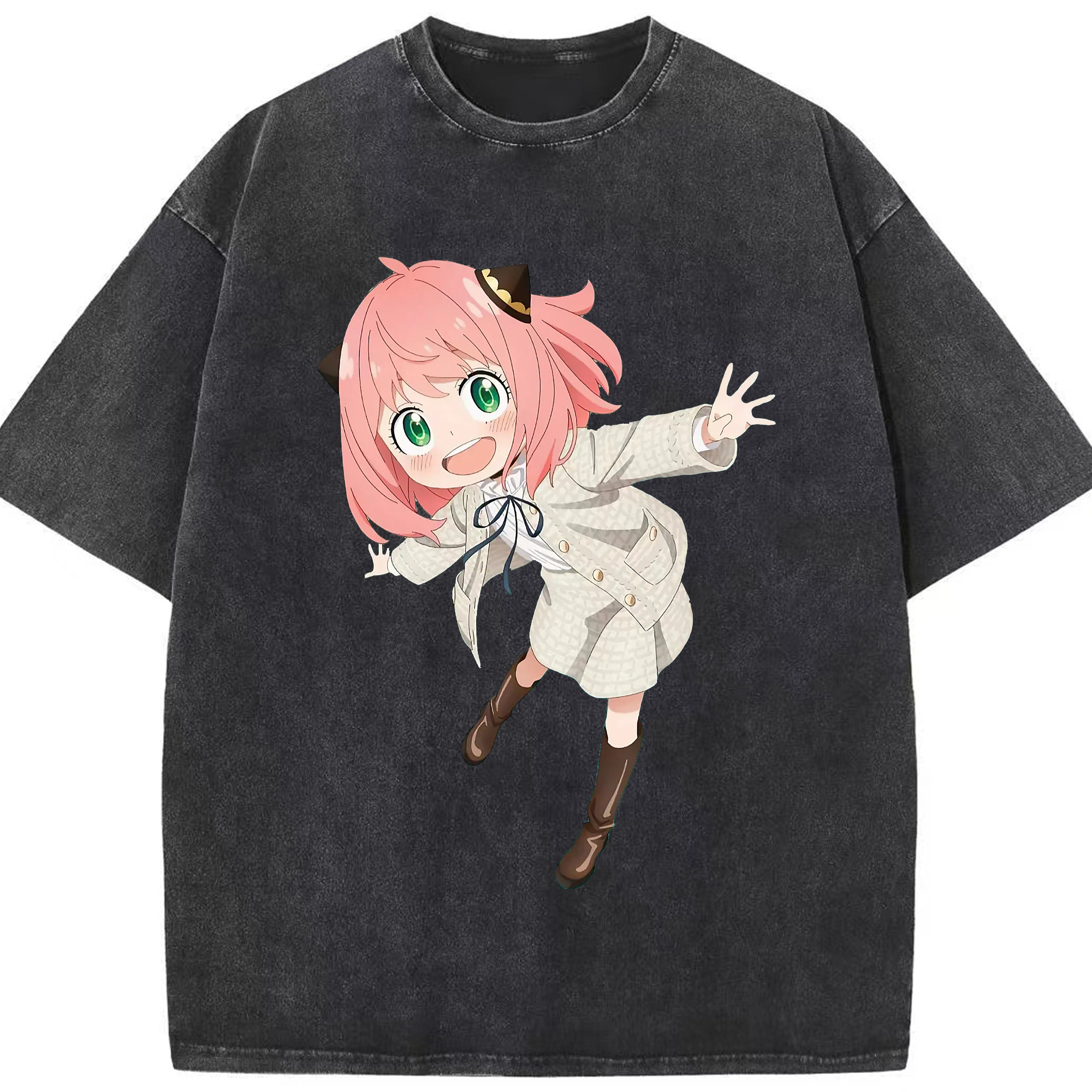 （画像用） SPY×FAMILY间谍家家酒 綿100% ヴィンテージ風 半袖Tシャツ（フロントプリント）