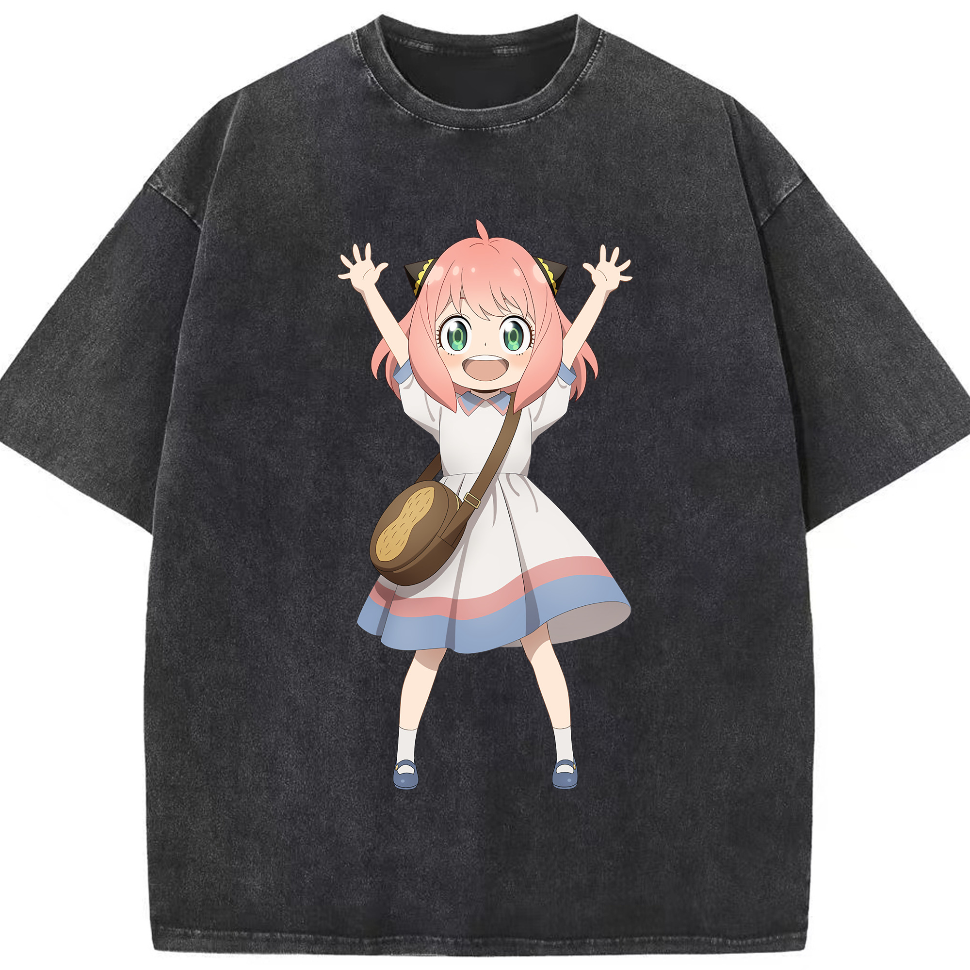 （画像用） SPY×FAMILY间谍家家酒 綿100% ヴィンテージ風 半袖Tシャツ（フロントプリント）