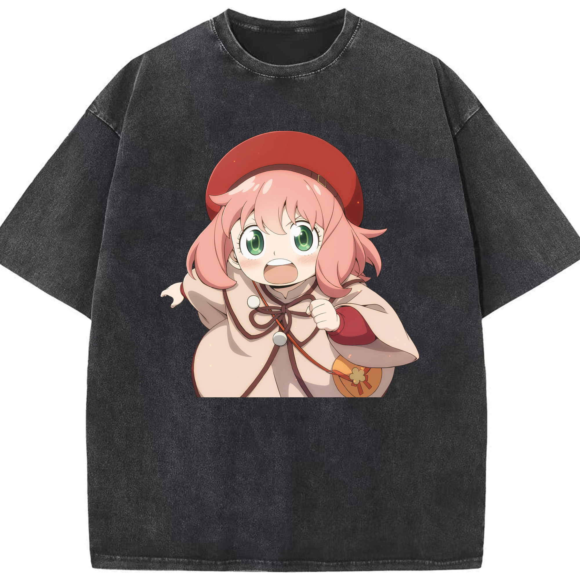 （画像用） SPY×FAMILY间谍家家酒 綿100% ヴィンテージ風 半袖Tシャツ（フロントプリント）