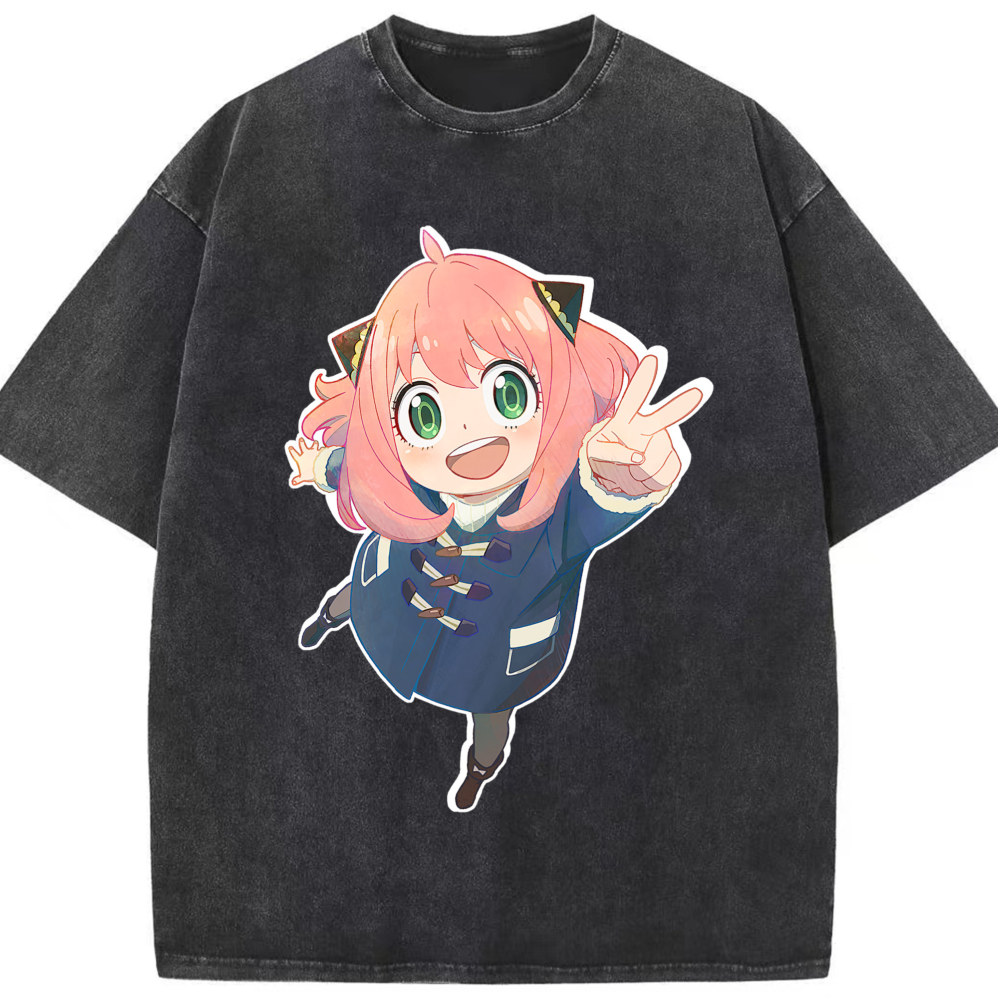 （画像用） SPY×FAMILY间谍家家酒 綿100% ヴィンテージ風 半袖Tシャツ（フロントプリント）