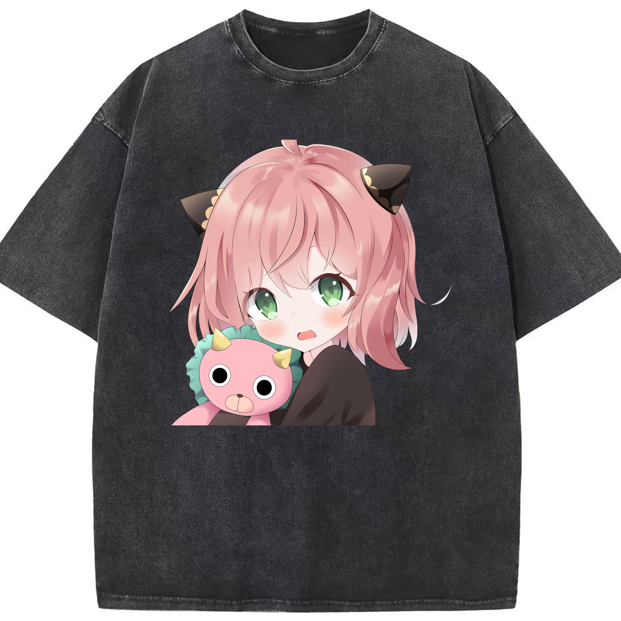 （画像用） SPY×FAMILY间谍家家酒 綿100% ヴィンテージ風 半袖Tシャツ（フロントプリント）