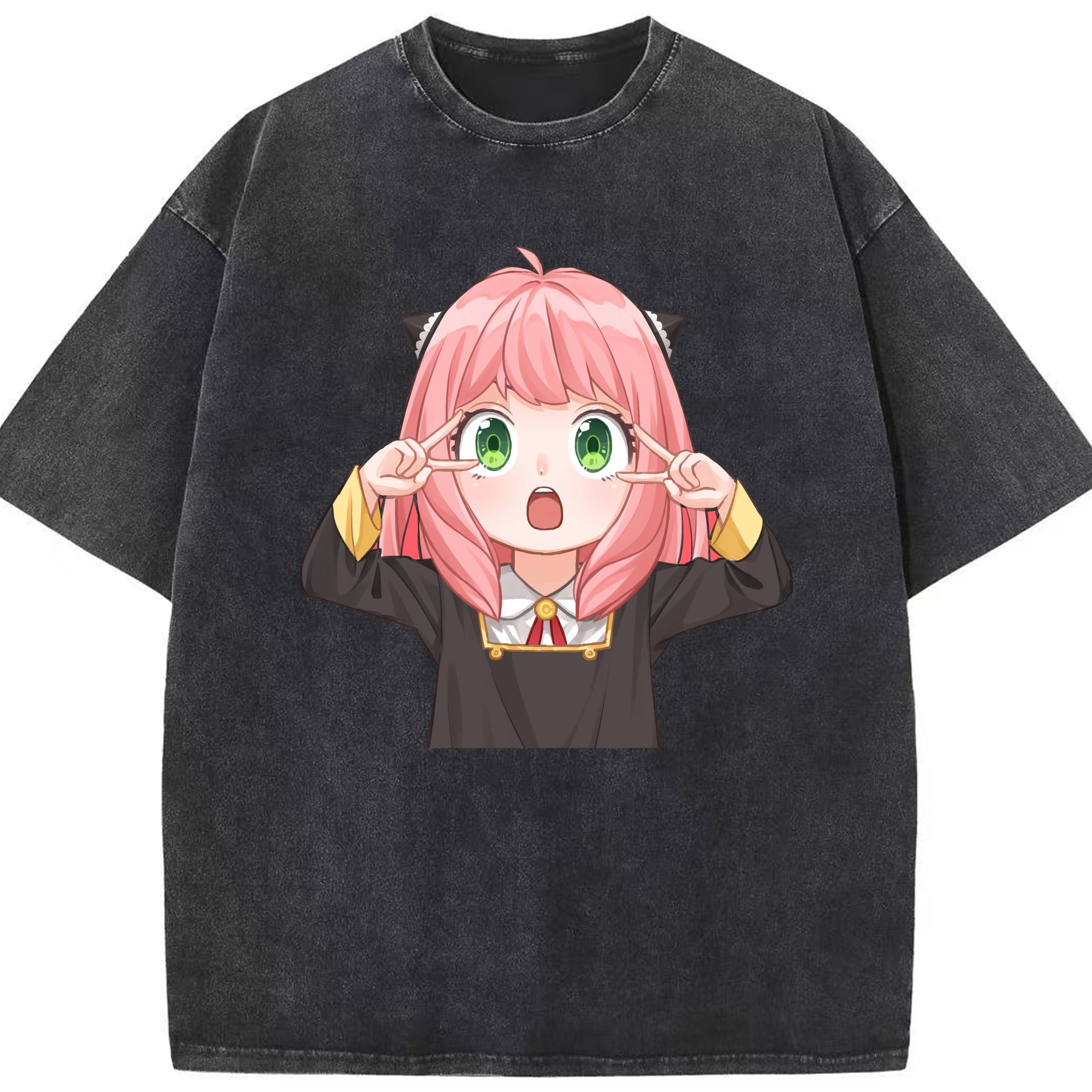 （画像用） SPY×FAMILY间谍家家酒 綿100% ヴィンテージ風 半袖Tシャツ（フロントプリント）