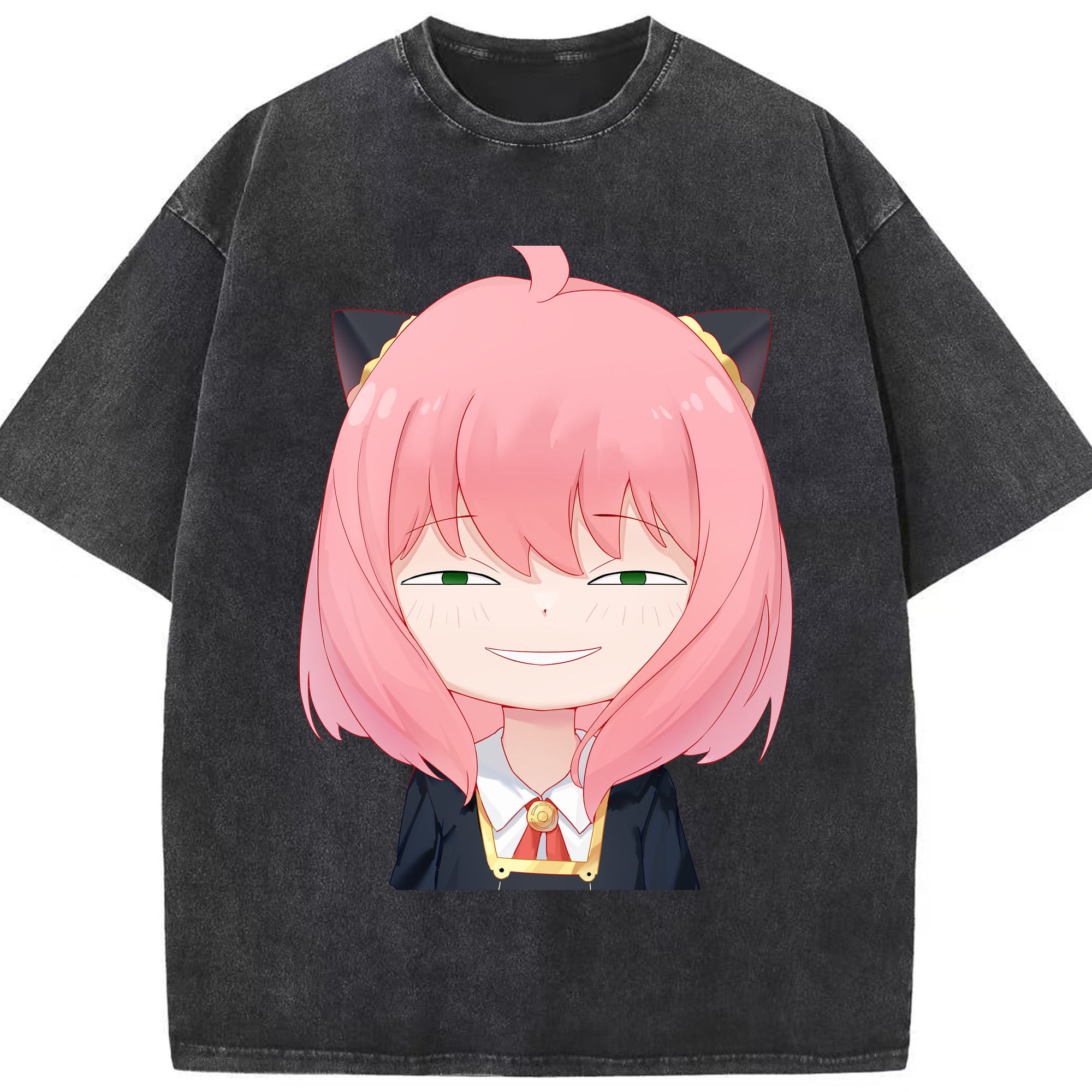（画像用） SPY×FAMILY间谍家家酒 綿100% ヴィンテージ風 半袖Tシャツ（フロントプリント）