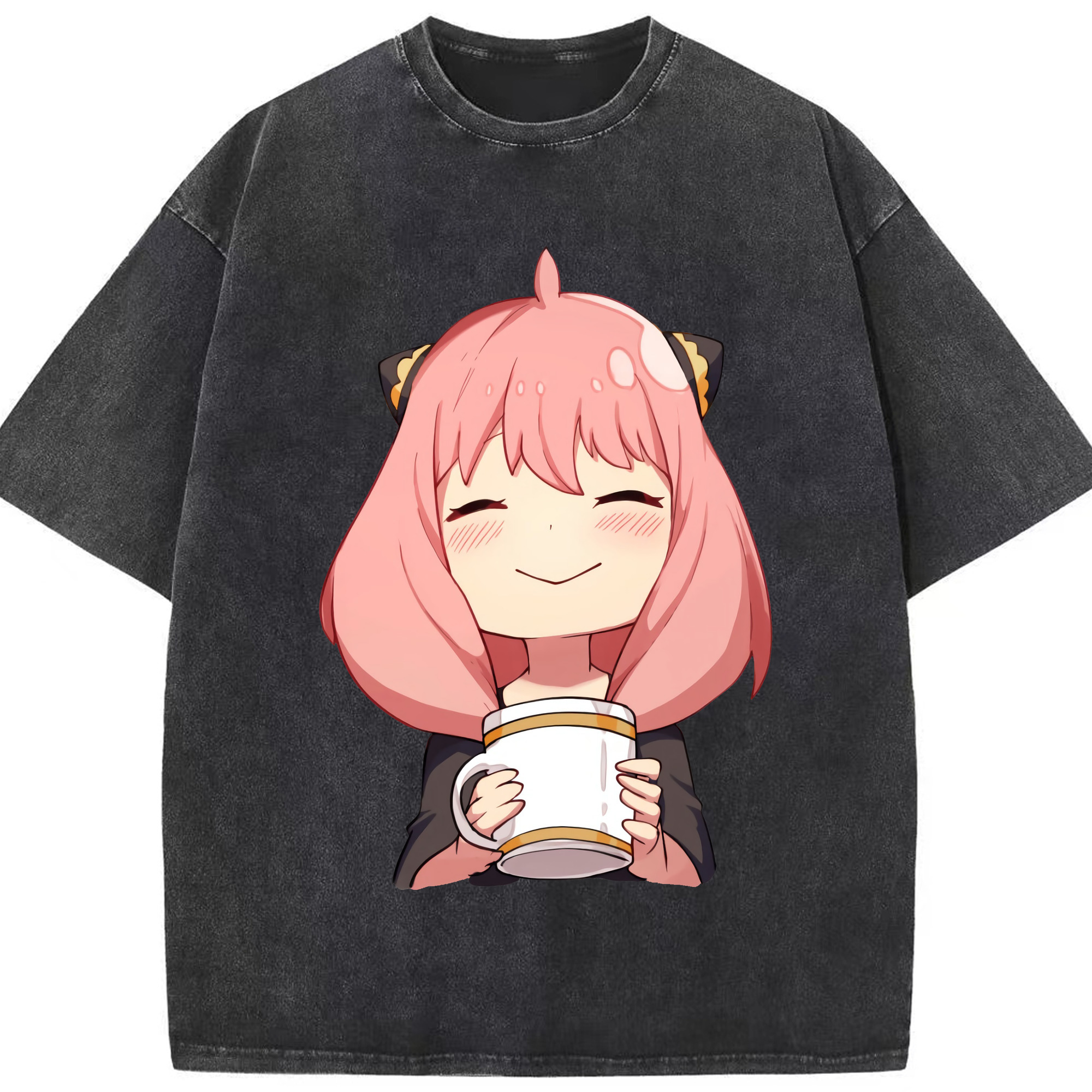 （画像用） SPY×FAMILY间谍家家酒 綿100% ヴィンテージ風 半袖Tシャツ（フロントプリント）