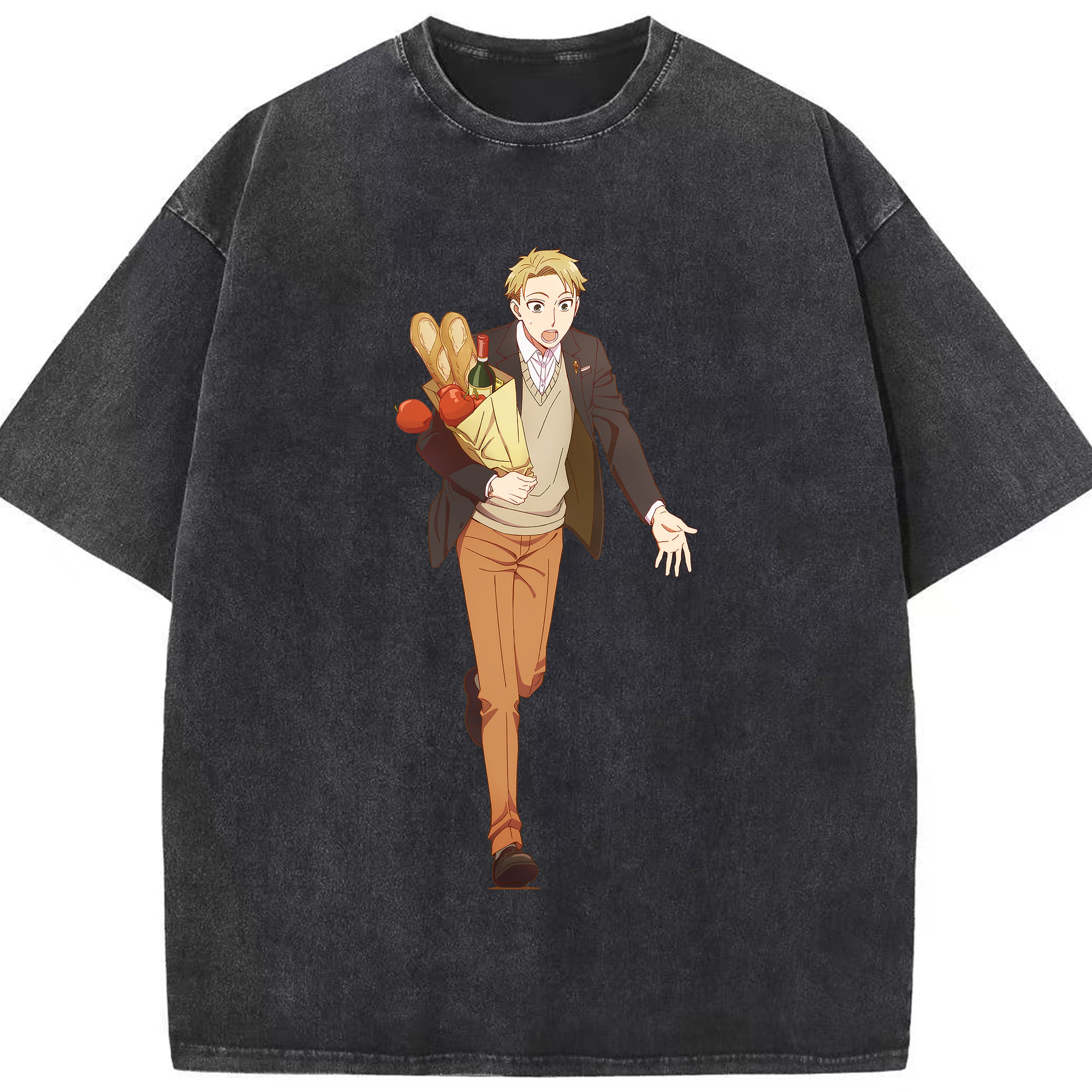 （画像用） SPY×FAMILY间谍家家酒 綿100% ヴィンテージ風 半袖Tシャツ（フロントプリント）