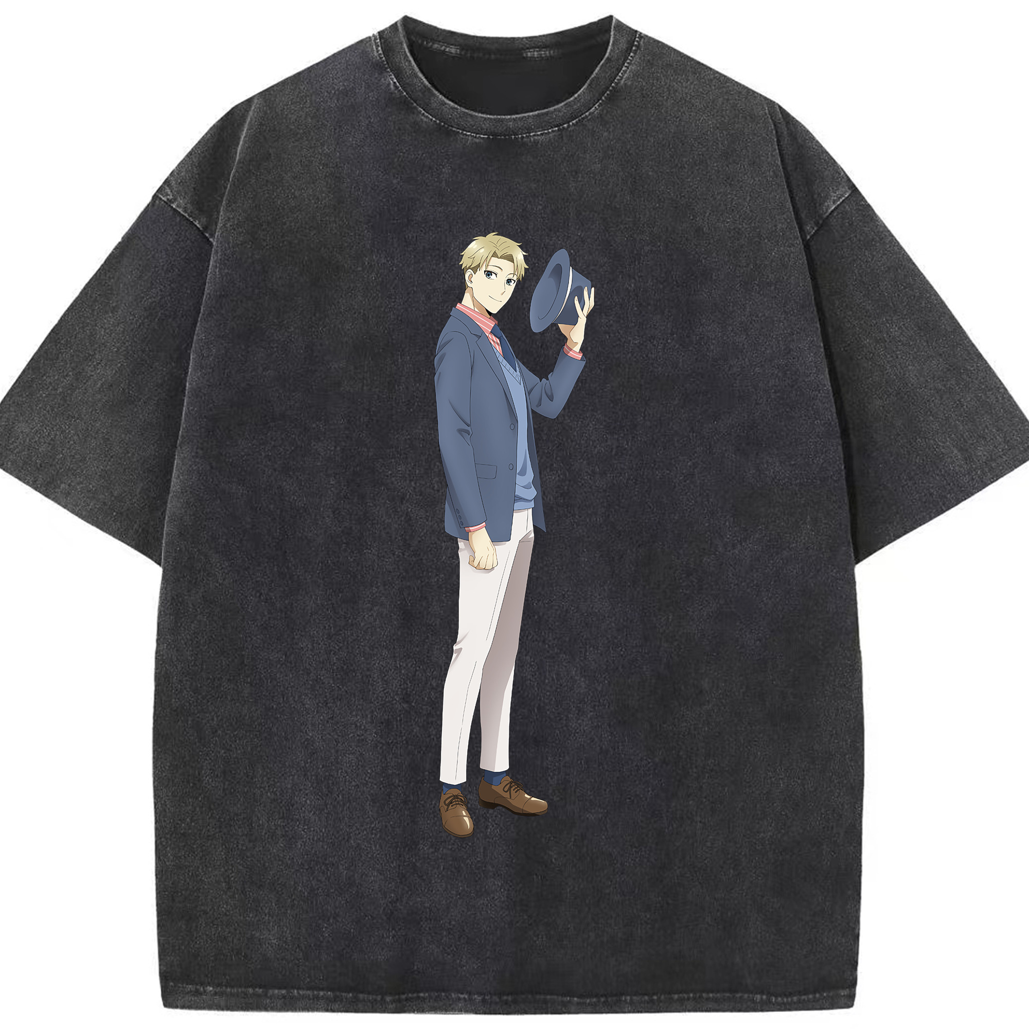 （画像用） SPY×FAMILY间谍家家酒 綿100% ヴィンテージ風 半袖Tシャツ（フロントプリント）