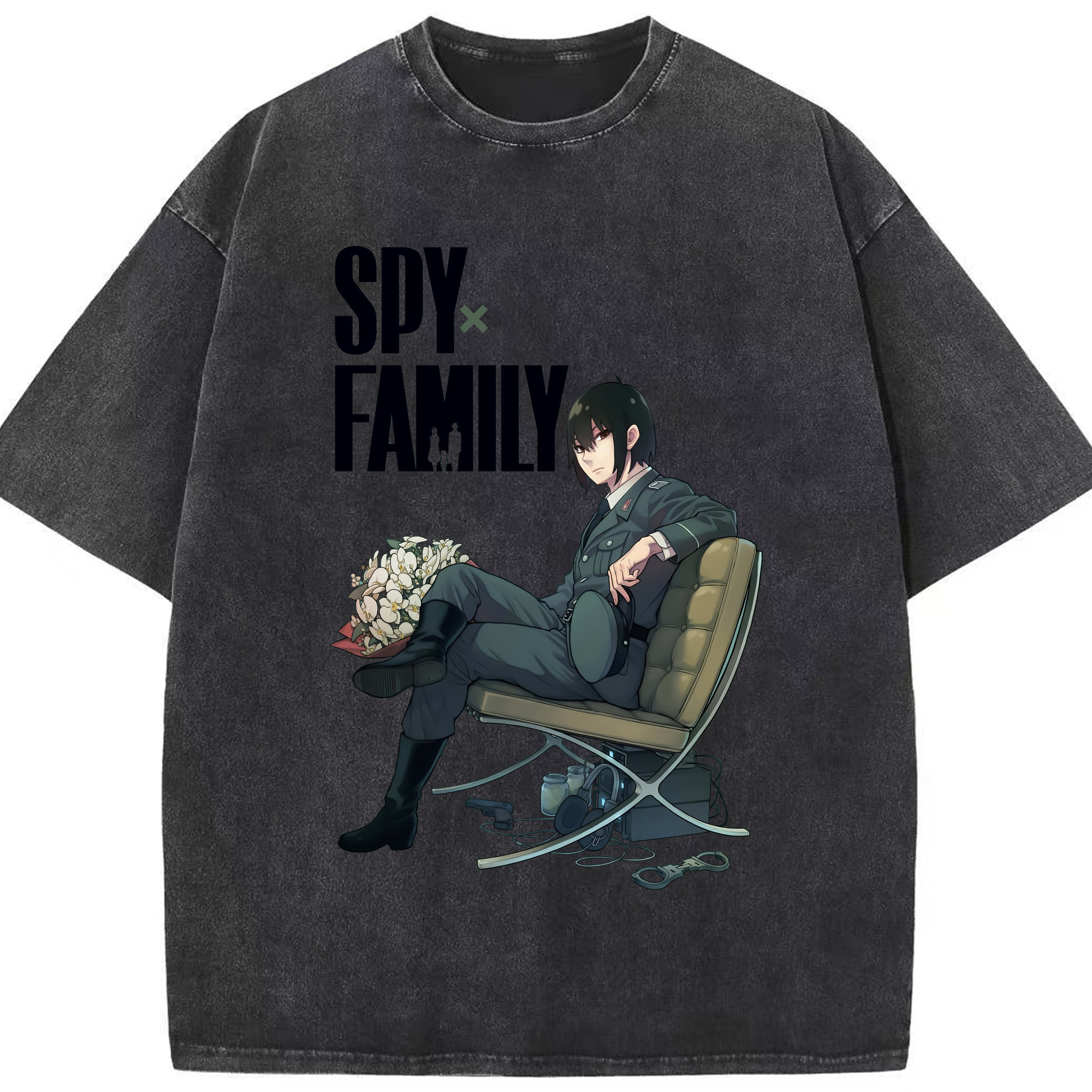 （画像用） SPY×FAMILY间谍家家酒 綿100% ヴィンテージ風 半袖Tシャツ（フロントプリント）