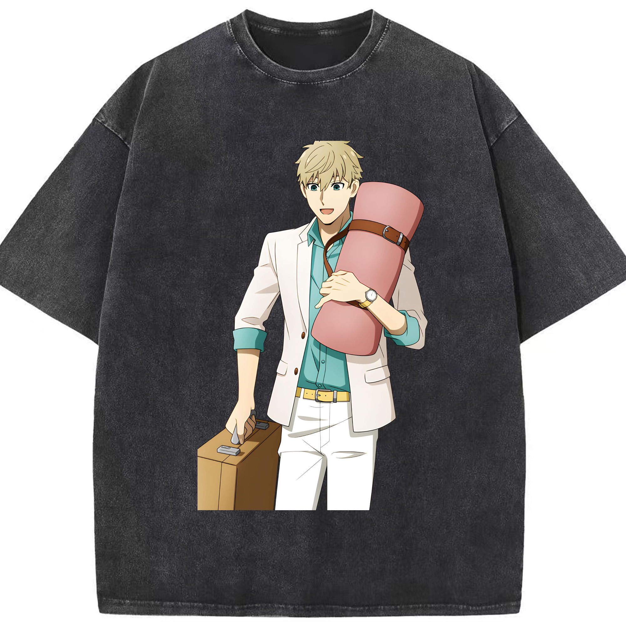 （画像用） SPY×FAMILY间谍家家酒 綿100% ヴィンテージ風 半袖Tシャツ（フロントプリント）