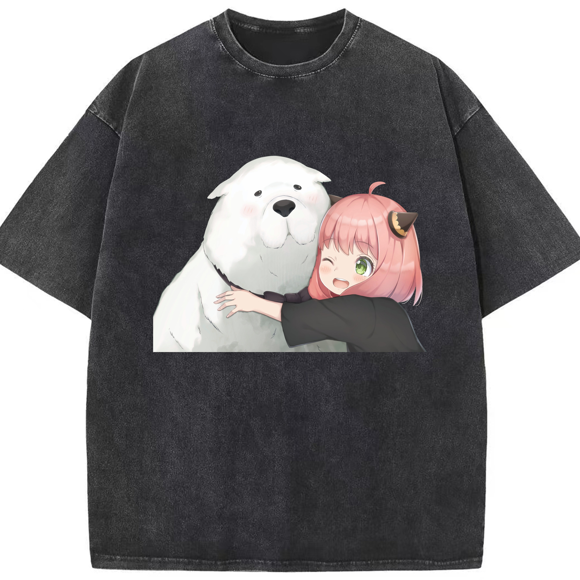 （画像用） SPY×FAMILY间谍家家酒 綿100% ヴィンテージ風 半袖Tシャツ（フロントプリント）