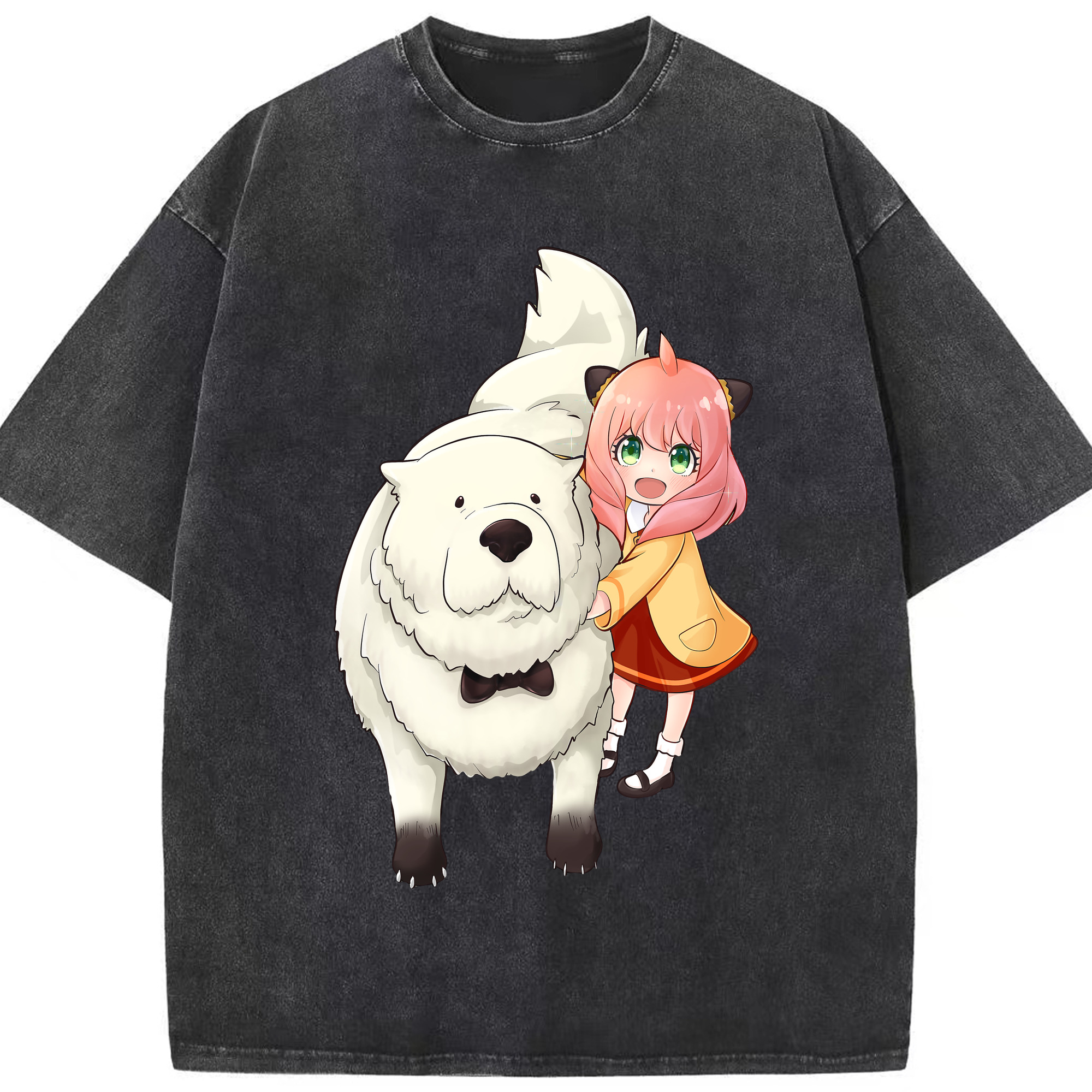 （画像用） SPY×FAMILY间谍家家酒 綿100% ヴィンテージ風 半袖Tシャツ（フロントプリント）