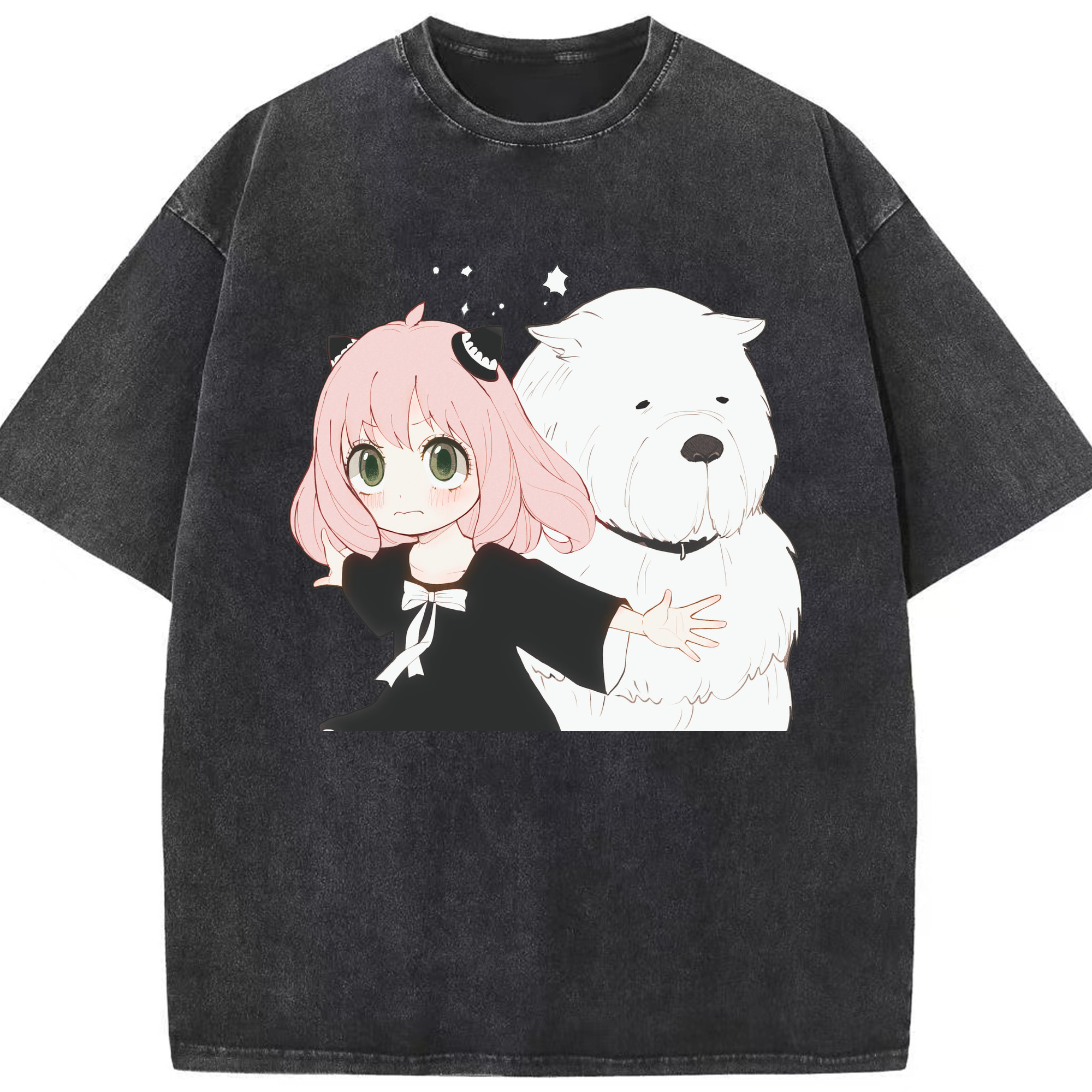（画像用） SPY×FAMILY间谍家家酒 綿100% ヴィンテージ風 半袖Tシャツ（フロントプリント）