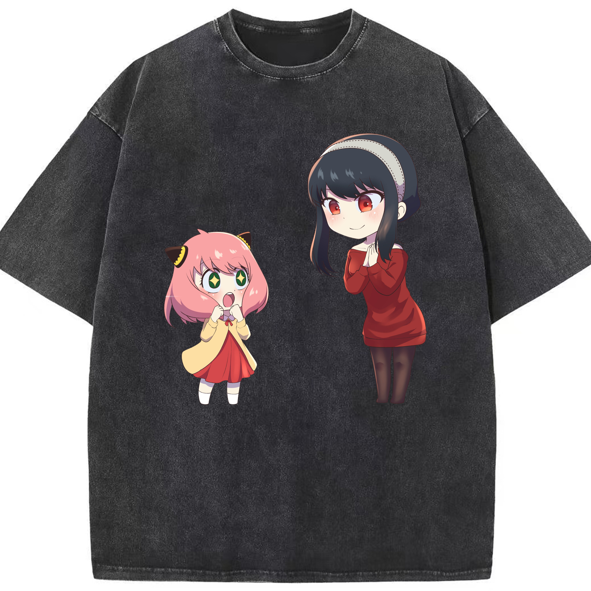 （画像用） SPY×FAMILY间谍家家酒 綿100% ヴィンテージ風 半袖Tシャツ（フロントプリント）