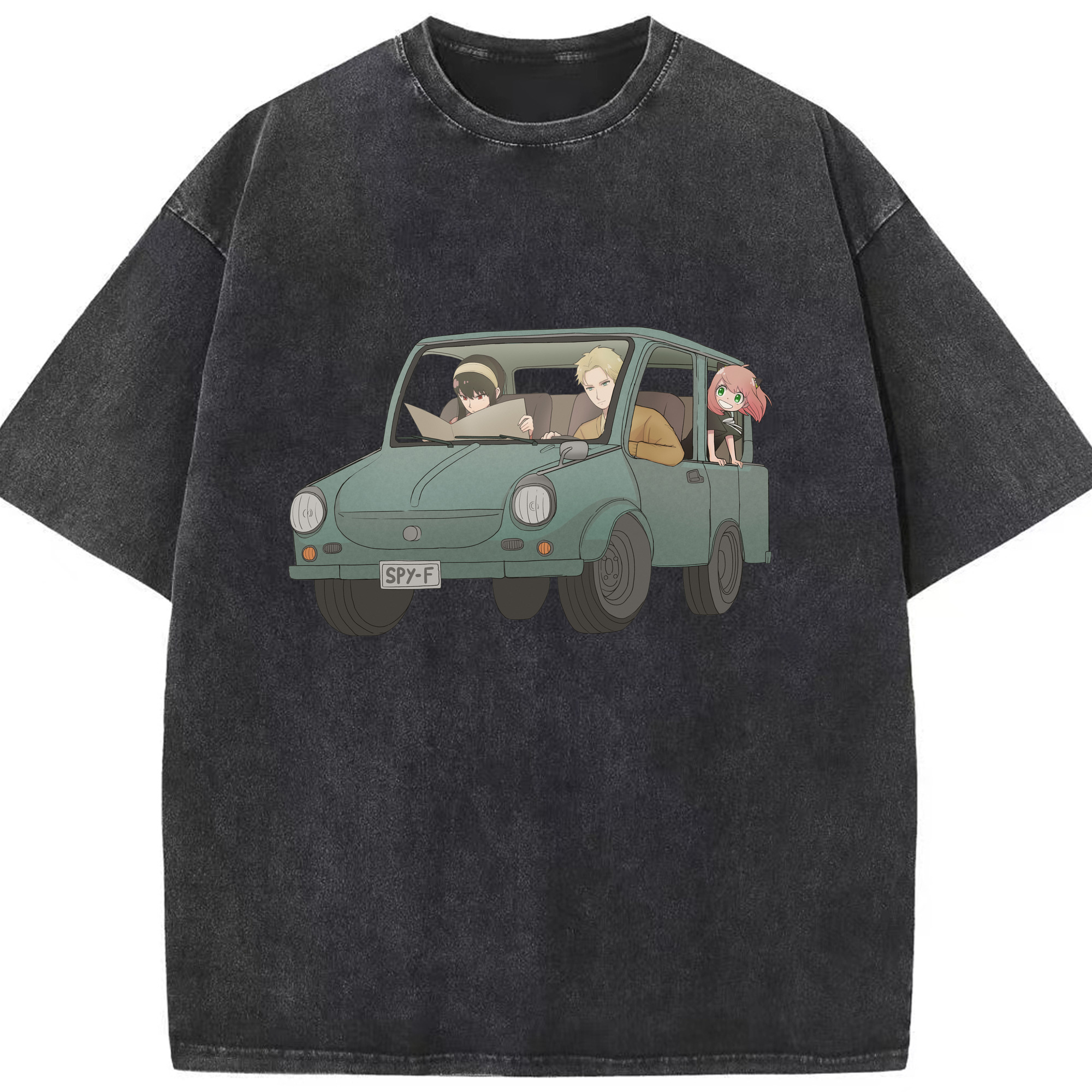 （画像用） SPY×FAMILY间谍家家酒 綿100% ヴィンテージ風 半袖Tシャツ（フロントプリント）