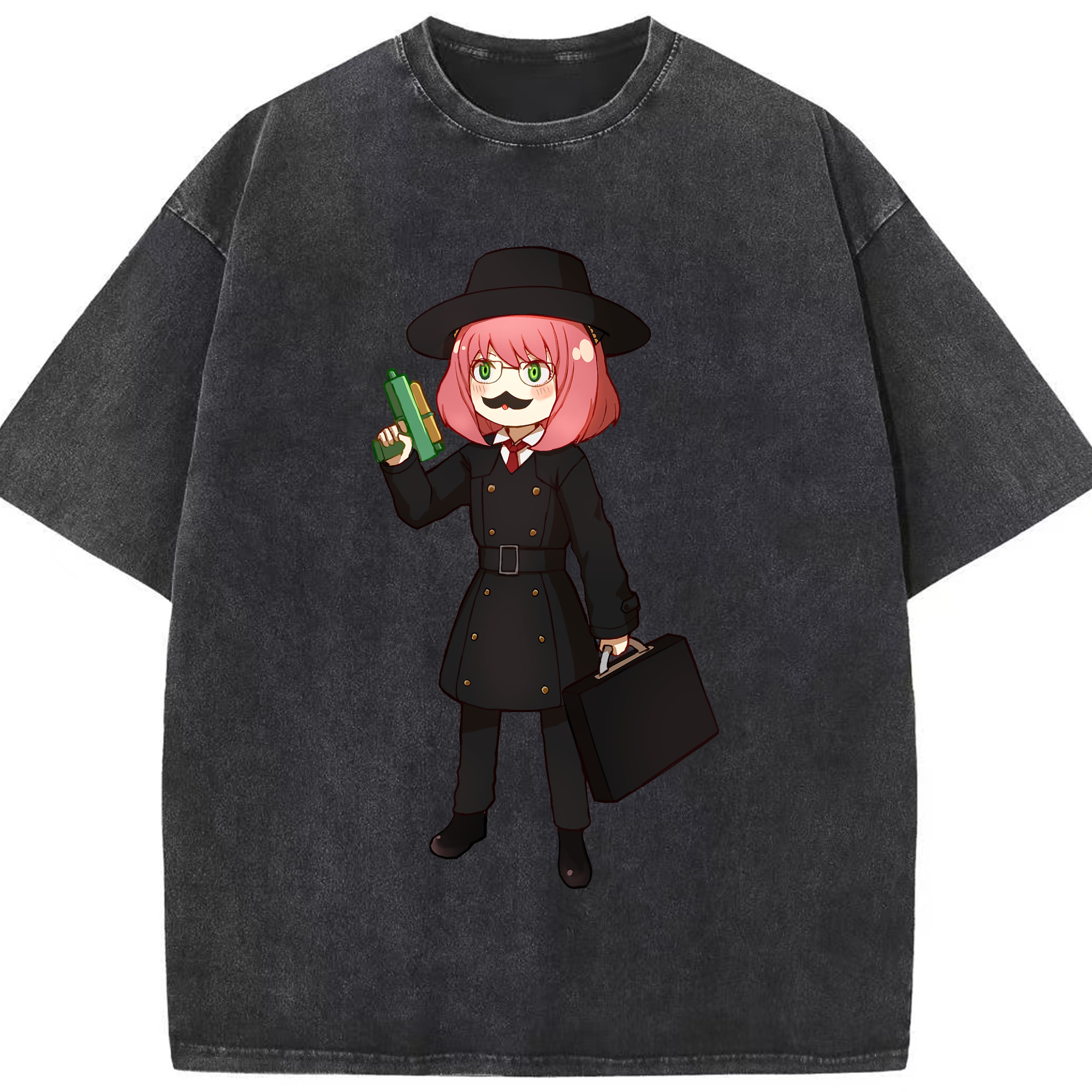 （画像用） SPY×FAMILY间谍家家酒 綿100% ヴィンテージ風 半袖Tシャツ（フロントプリント）
