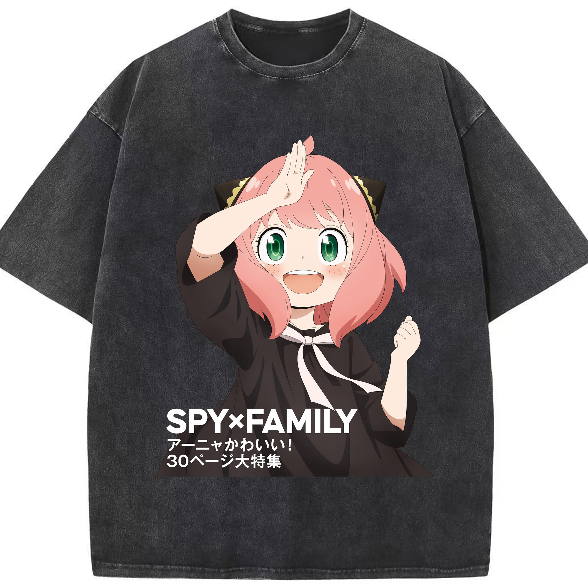 （画像用） SPY×FAMILY间谍家家酒 綿100% ヴィンテージ風 半袖Tシャツ（フロントプリント）