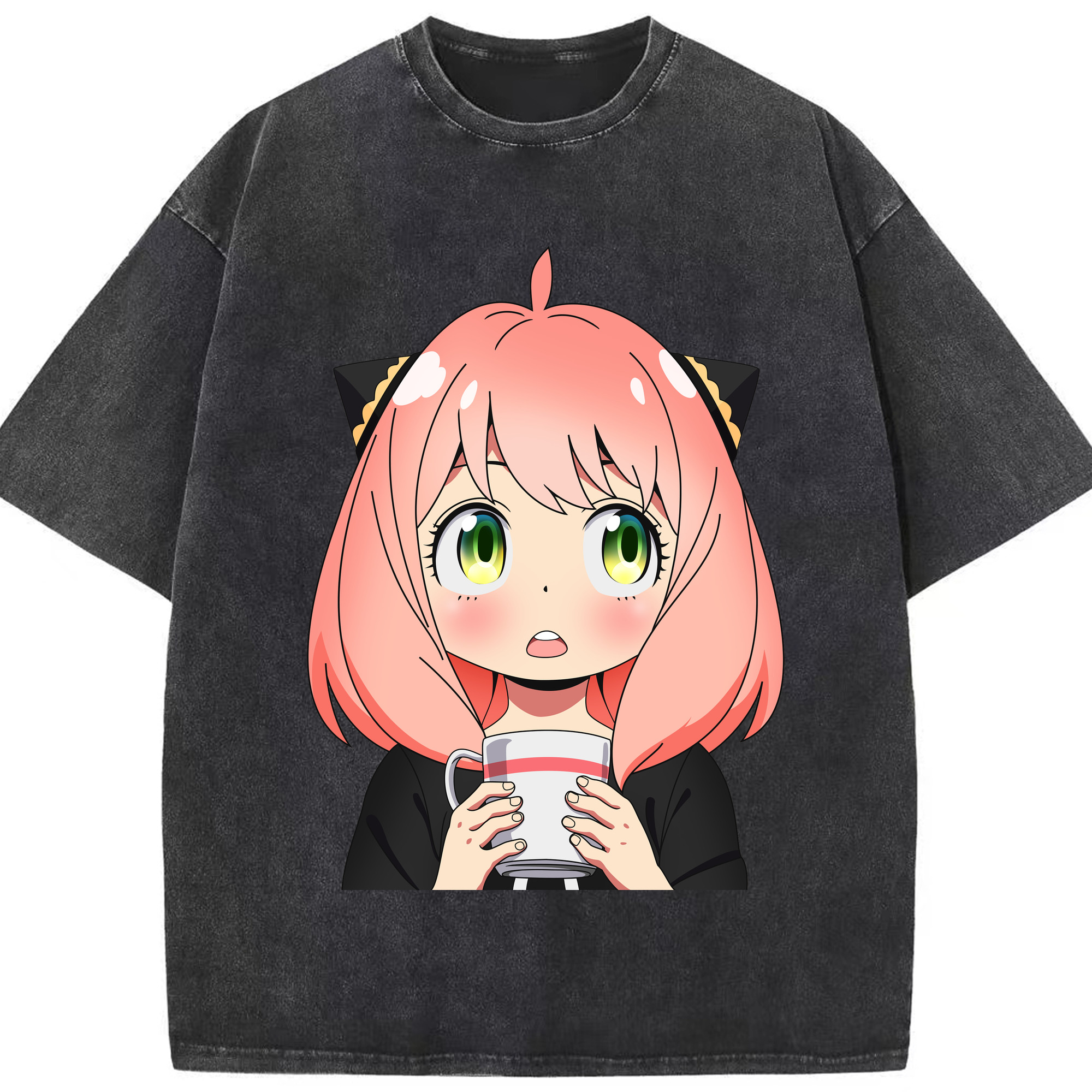 （画像用） SPY×FAMILY间谍家家酒 綿100% ヴィンテージ風 半袖Tシャツ（フロントプリント）
