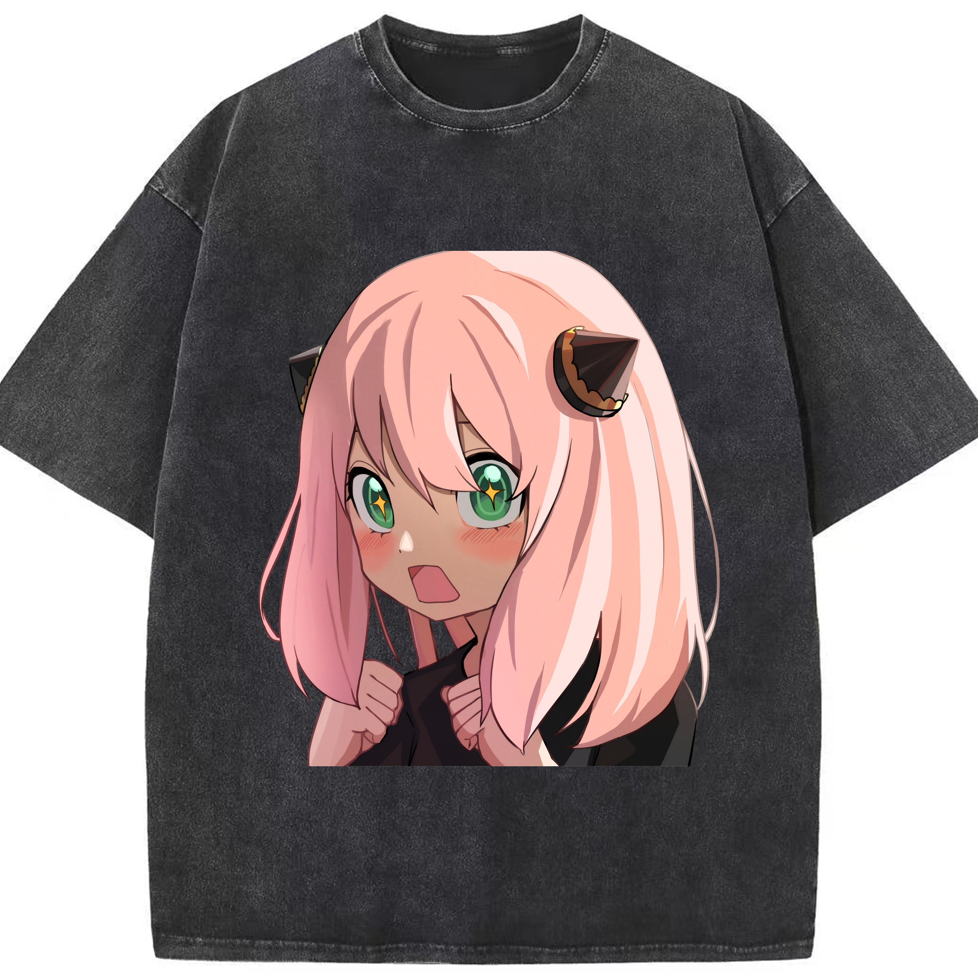 （画像用） SPY×FAMILY间谍家家酒 綿100% ヴィンテージ風 半袖Tシャツ（フロントプリント）