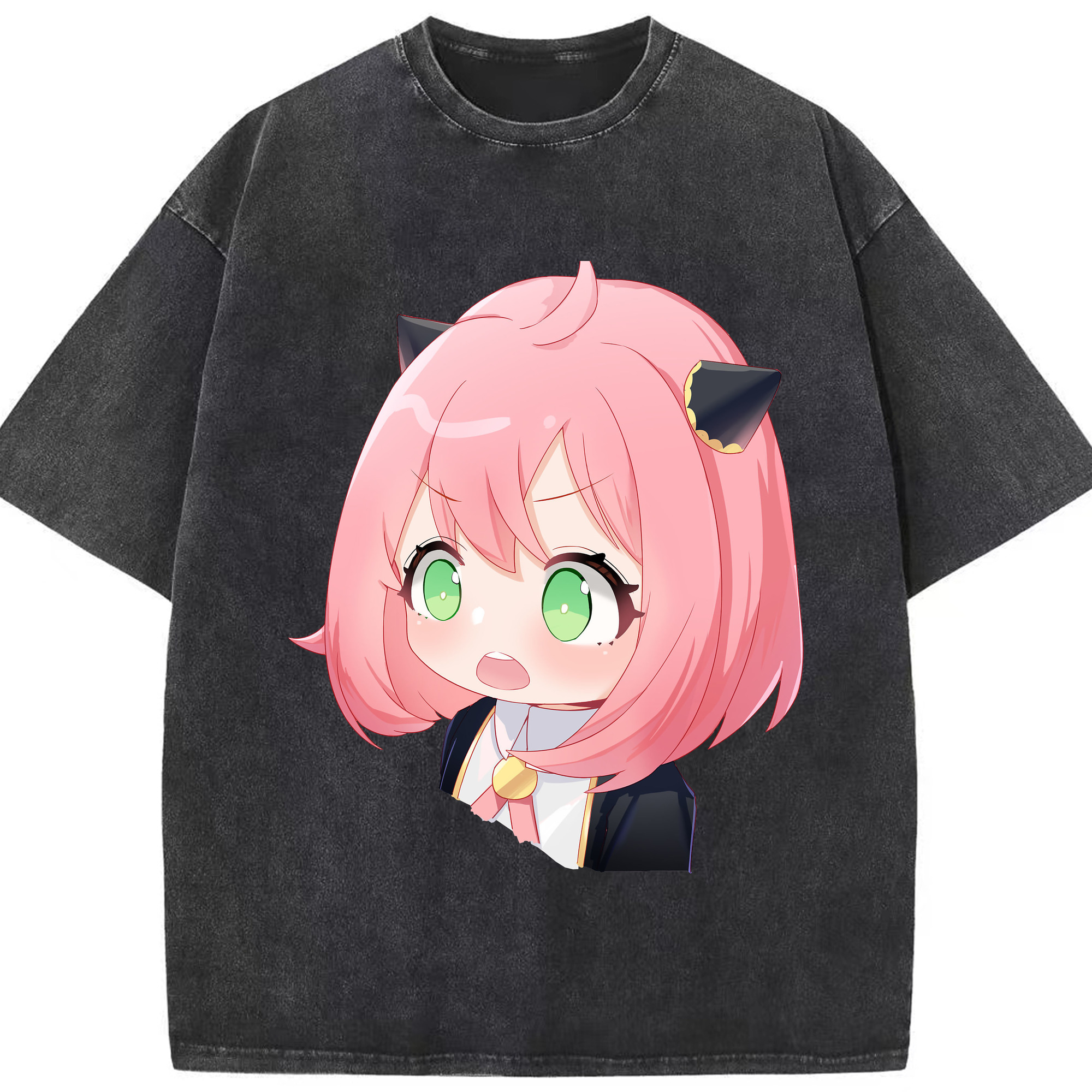 （画像用） SPY×FAMILY间谍家家酒 綿100% ヴィンテージ風 半袖Tシャツ（フロントプリント）