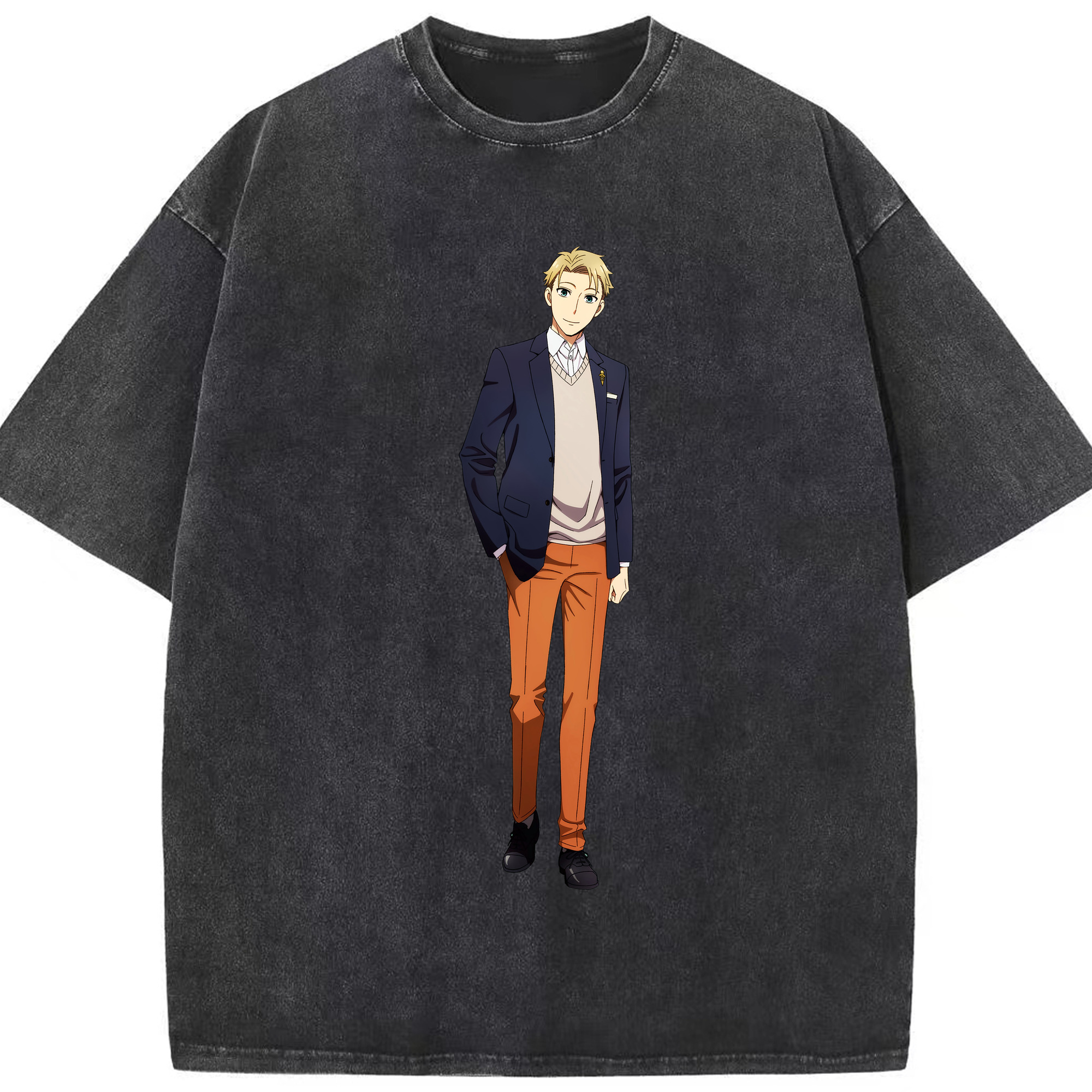 （画像用） SPY×FAMILY间谍家家酒 綿100% ヴィンテージ風 半袖Tシャツ（フロントプリント）