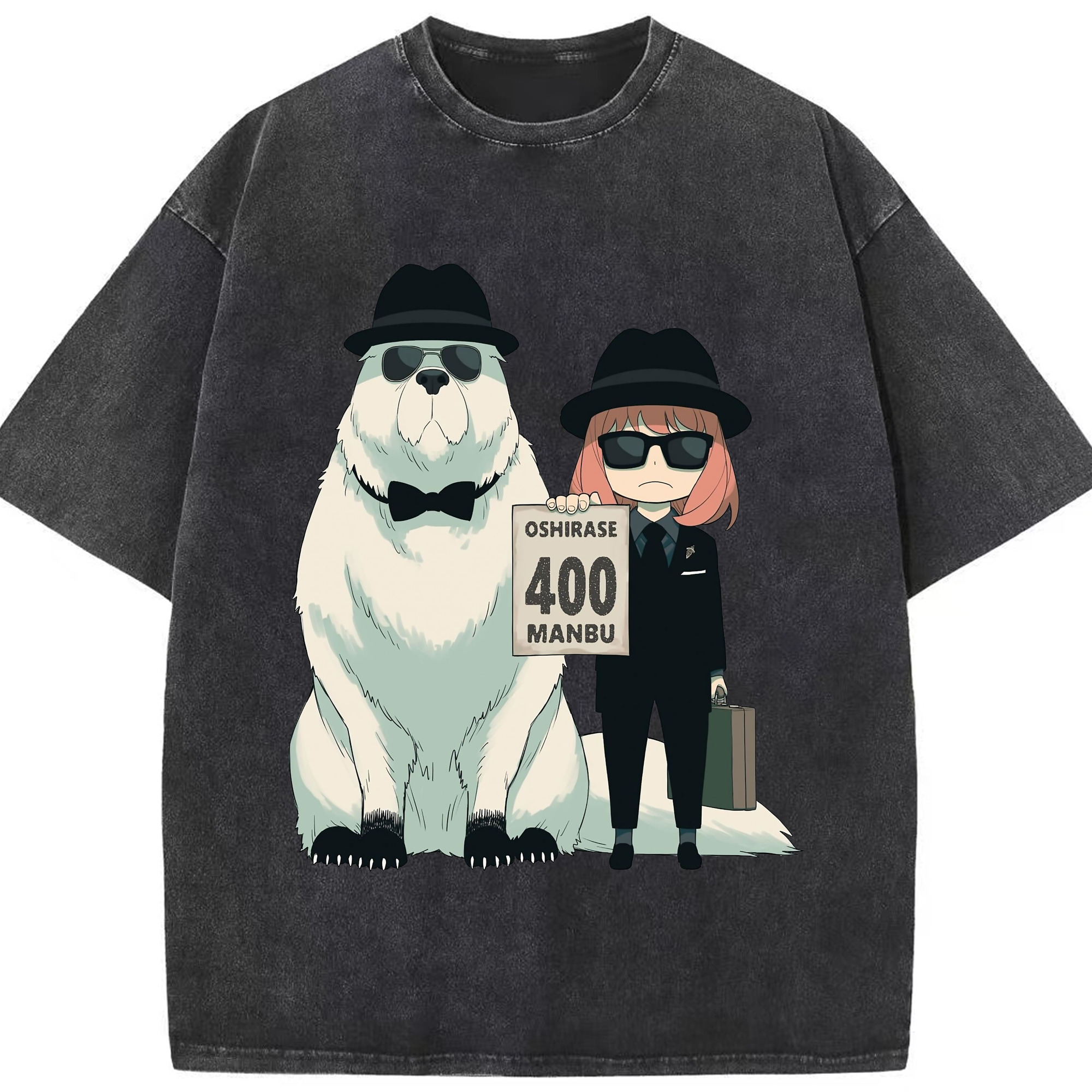 （画像用） SPY×FAMILY间谍家家酒 綿100% ヴィンテージ風 半袖Tシャツ（フロントプリント）