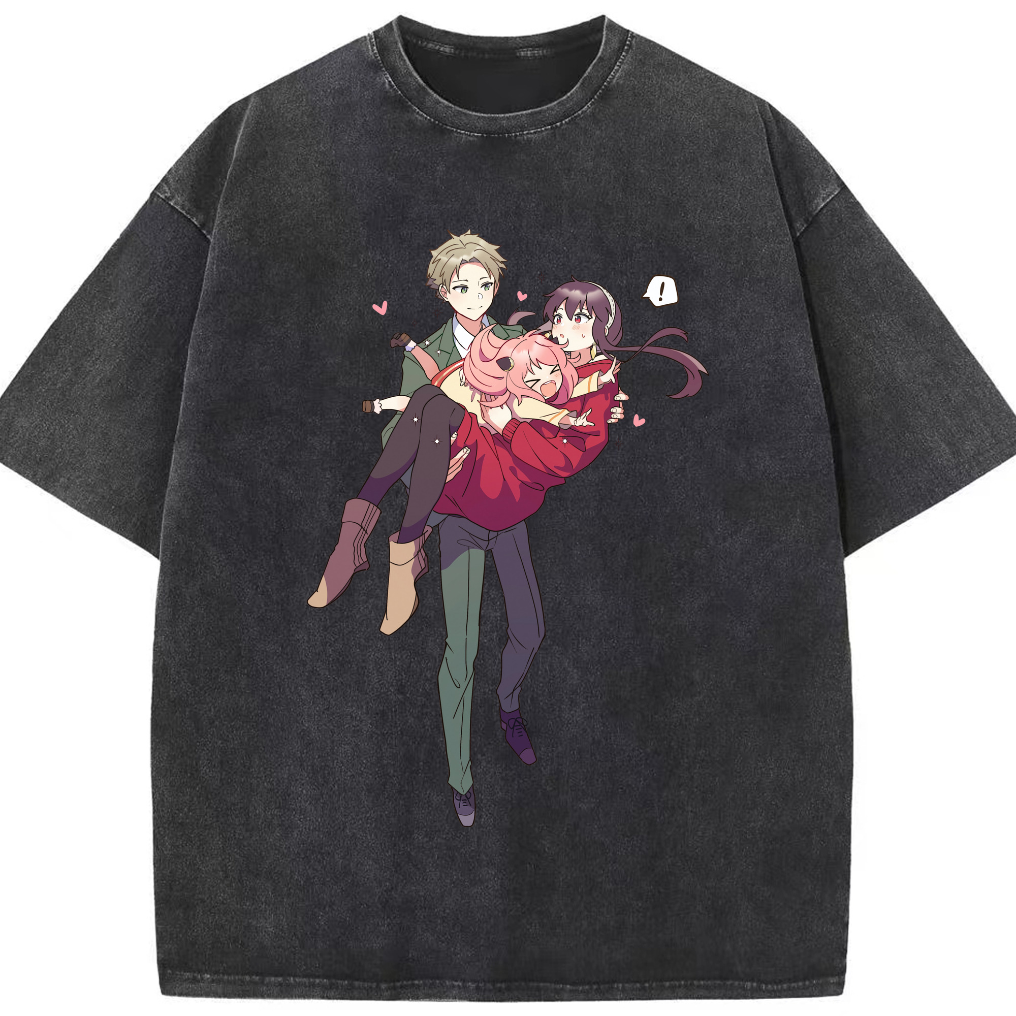（画像用） SPY×FAMILY间谍家家酒 綿100% ヴィンテージ風 半袖Tシャツ（フロントプリント）