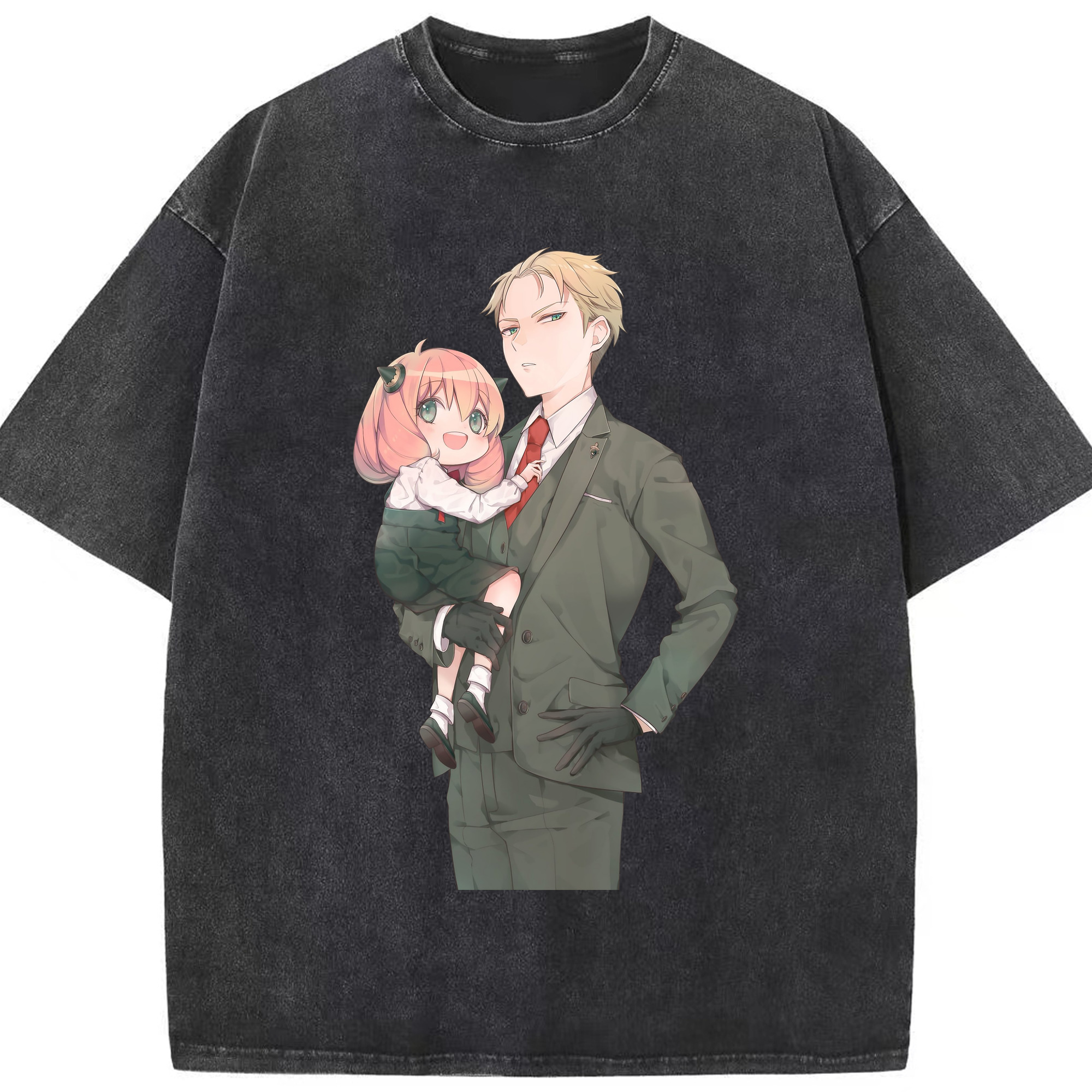 （画像用） SPY×FAMILY间谍家家酒 綿100% ヴィンテージ風 半袖Tシャツ（フロントプリント）