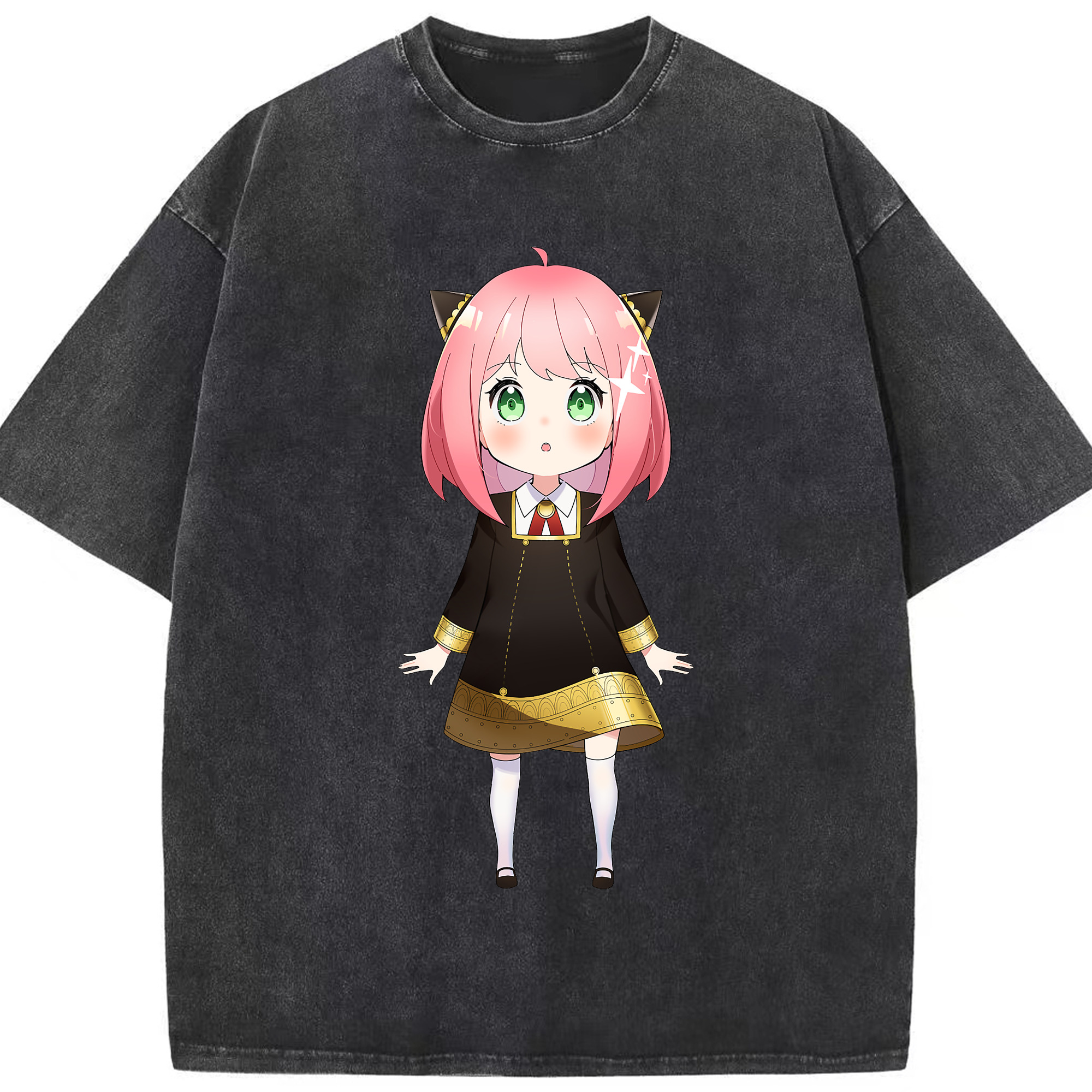 （画像用） SPY×FAMILY间谍家家酒 綿100% ヴィンテージ風 半袖Tシャツ（フロントプリント）