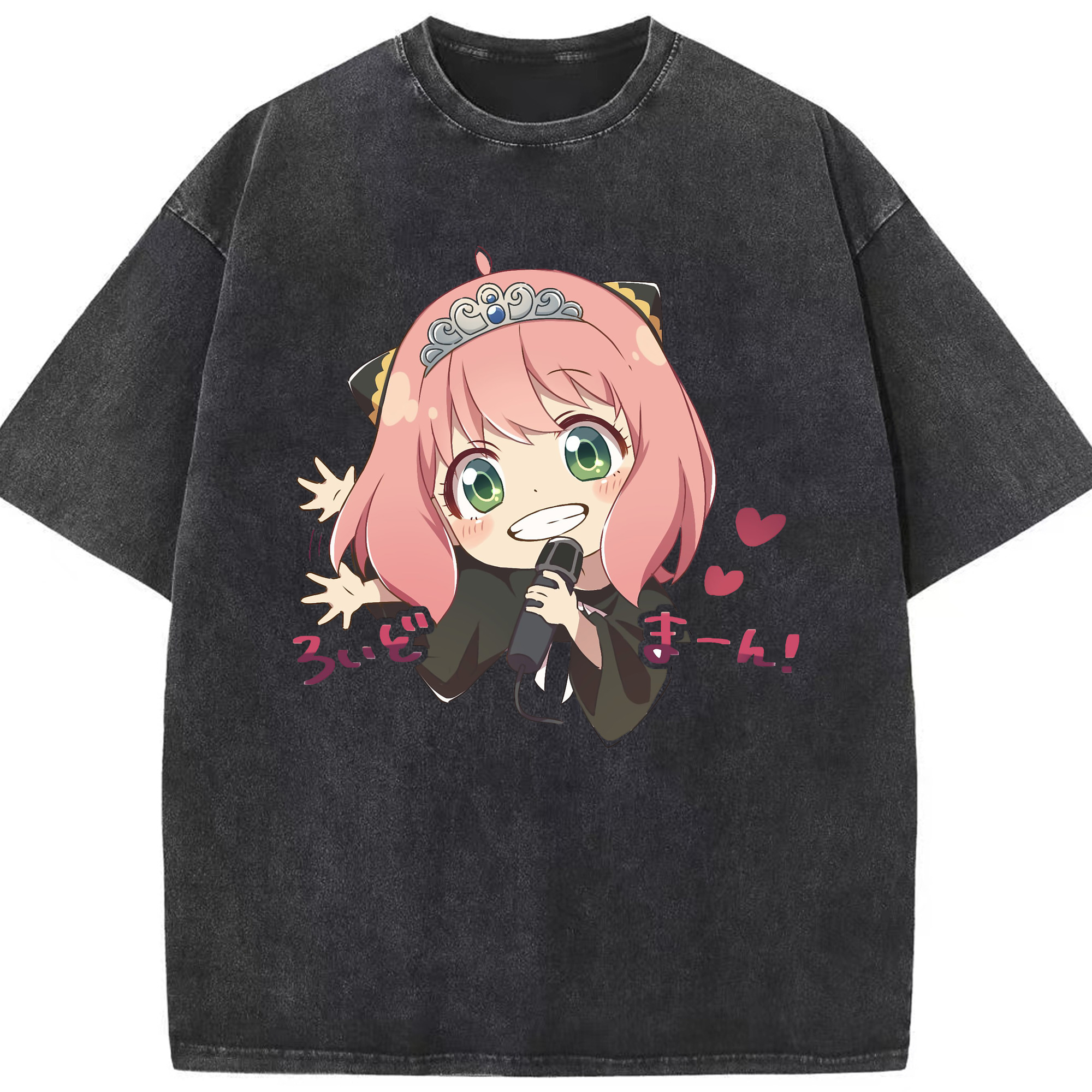 （画像用） SPY×FAMILY间谍家家酒 綿100% ヴィンテージ風 半袖Tシャツ（フロントプリント）