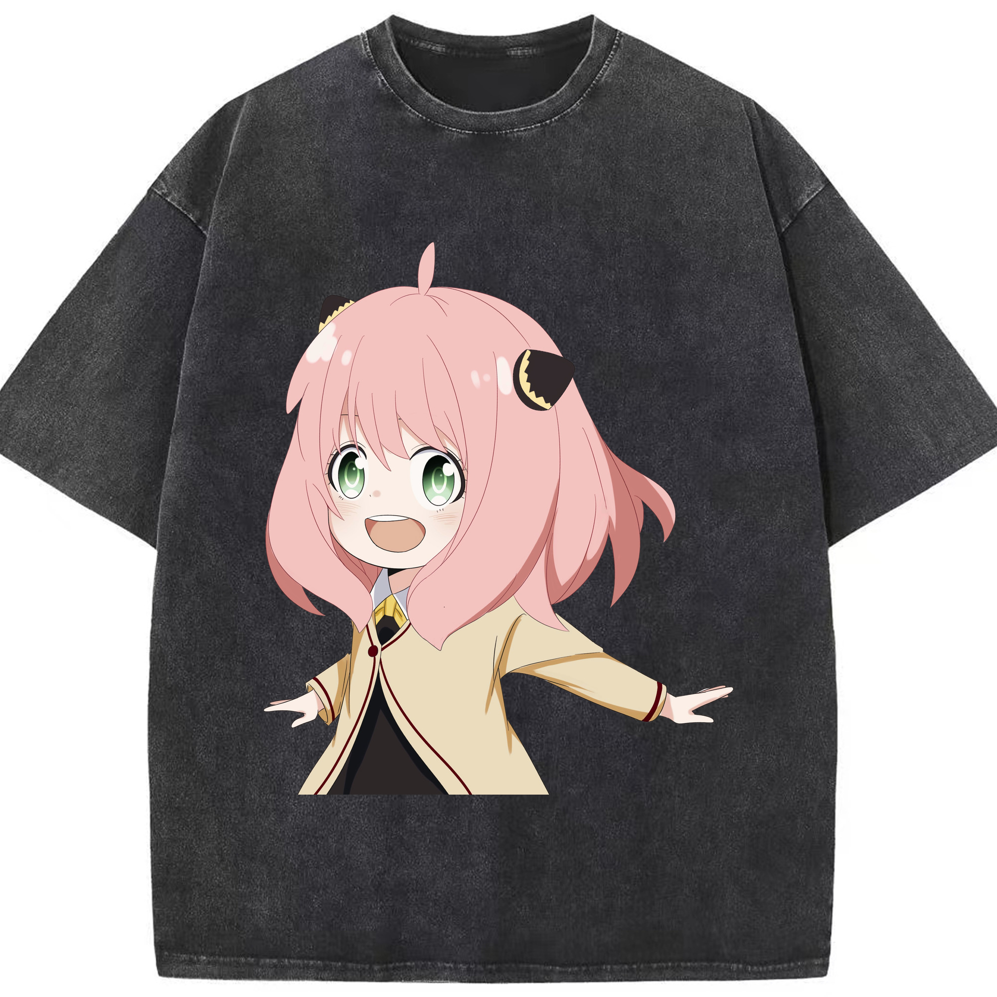 （画像用） SPY×FAMILY间谍家家酒 綿100% ヴィンテージ風 半袖Tシャツ（フロントプリント）