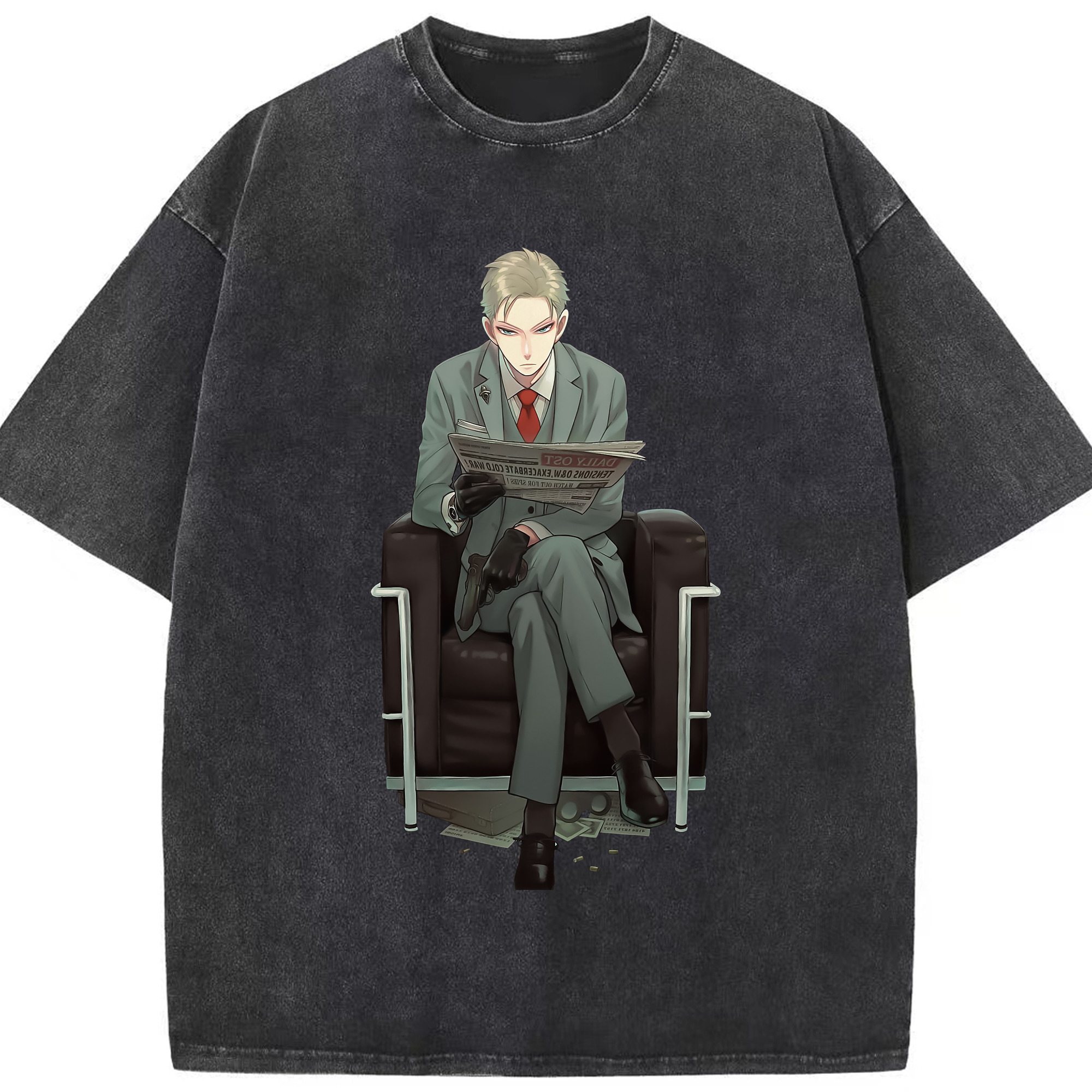 （画像用） SPY×FAMILY间谍家家酒 綿100% ヴィンテージ風 半袖Tシャツ（フロントプリント）
