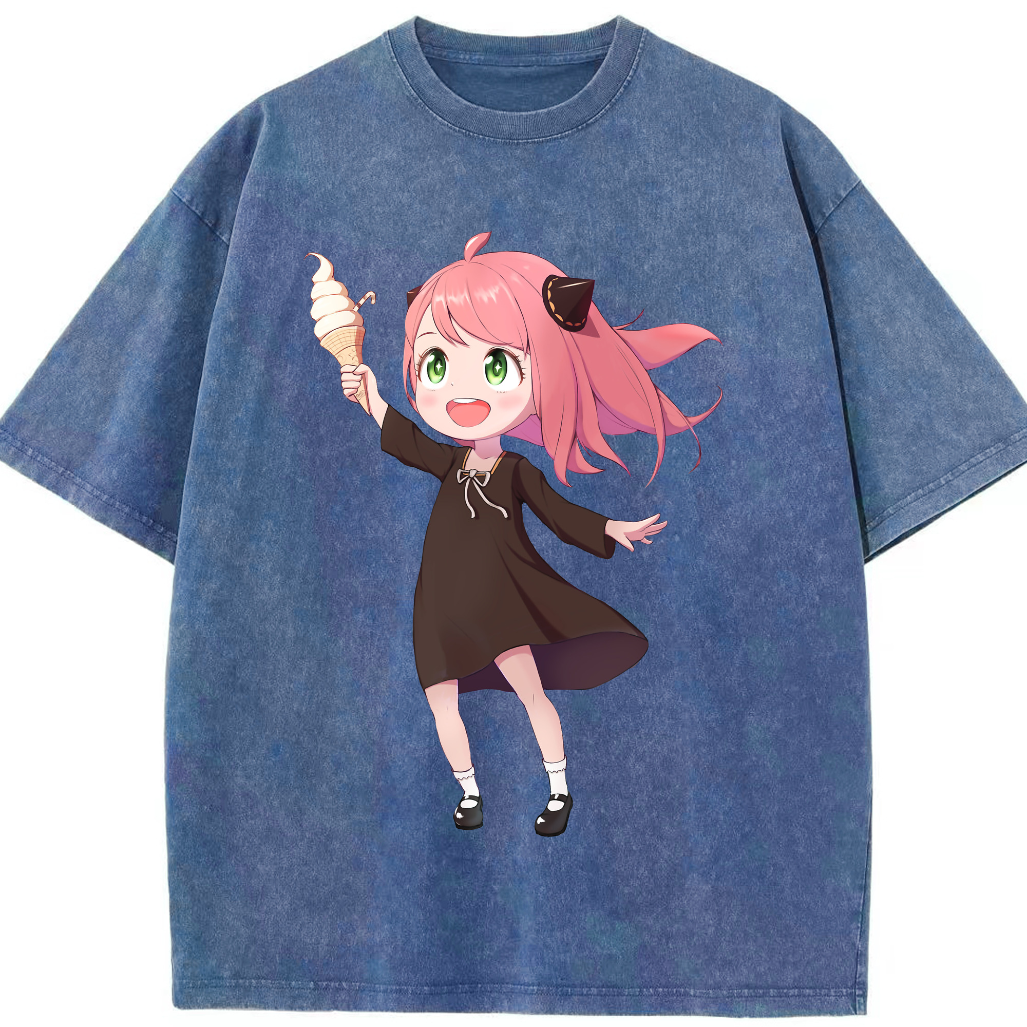 （画像用） SPY×FAMILY间谍家家酒 綿100% ヴィンテージ風 半袖Tシャツ（フロントプリント）