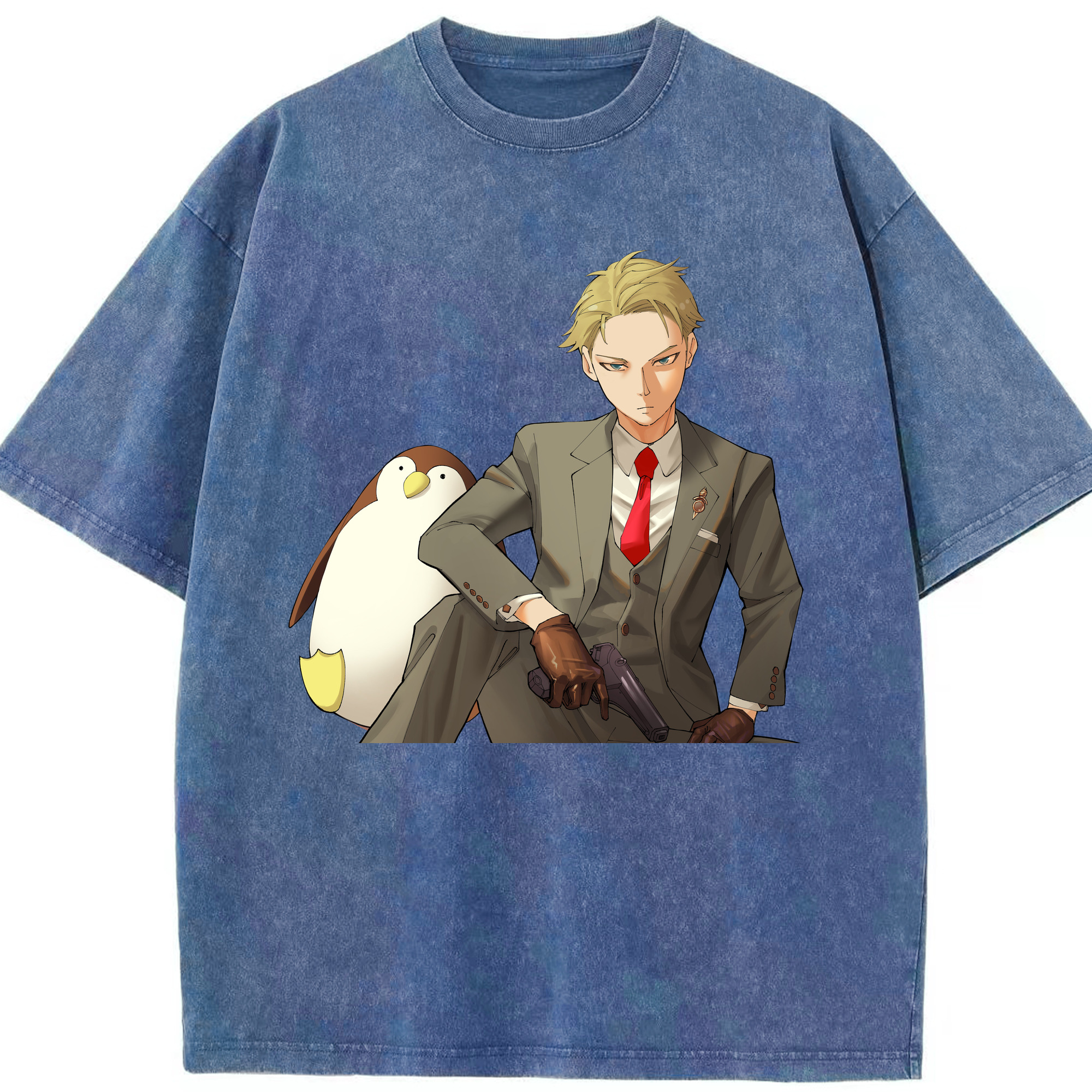 （画像用） SPY×FAMILY间谍家家酒 綿100% ヴィンテージ風 半袖Tシャツ（フロントプリント）