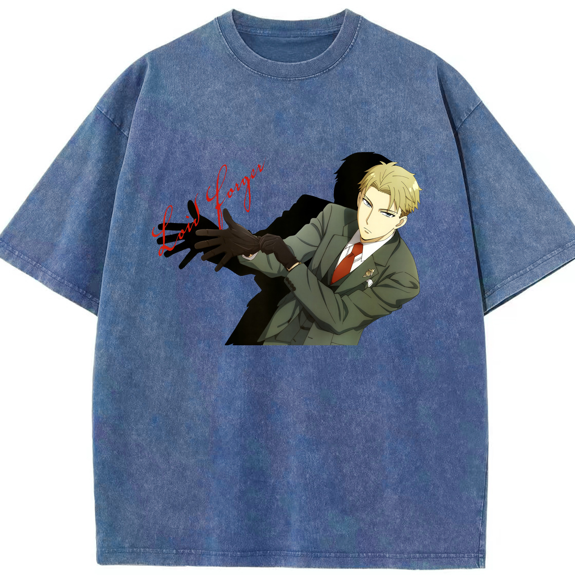 （画像用） SPY×FAMILY间谍家家酒 綿100% ヴィンテージ風 半袖Tシャツ（フロントプリント）