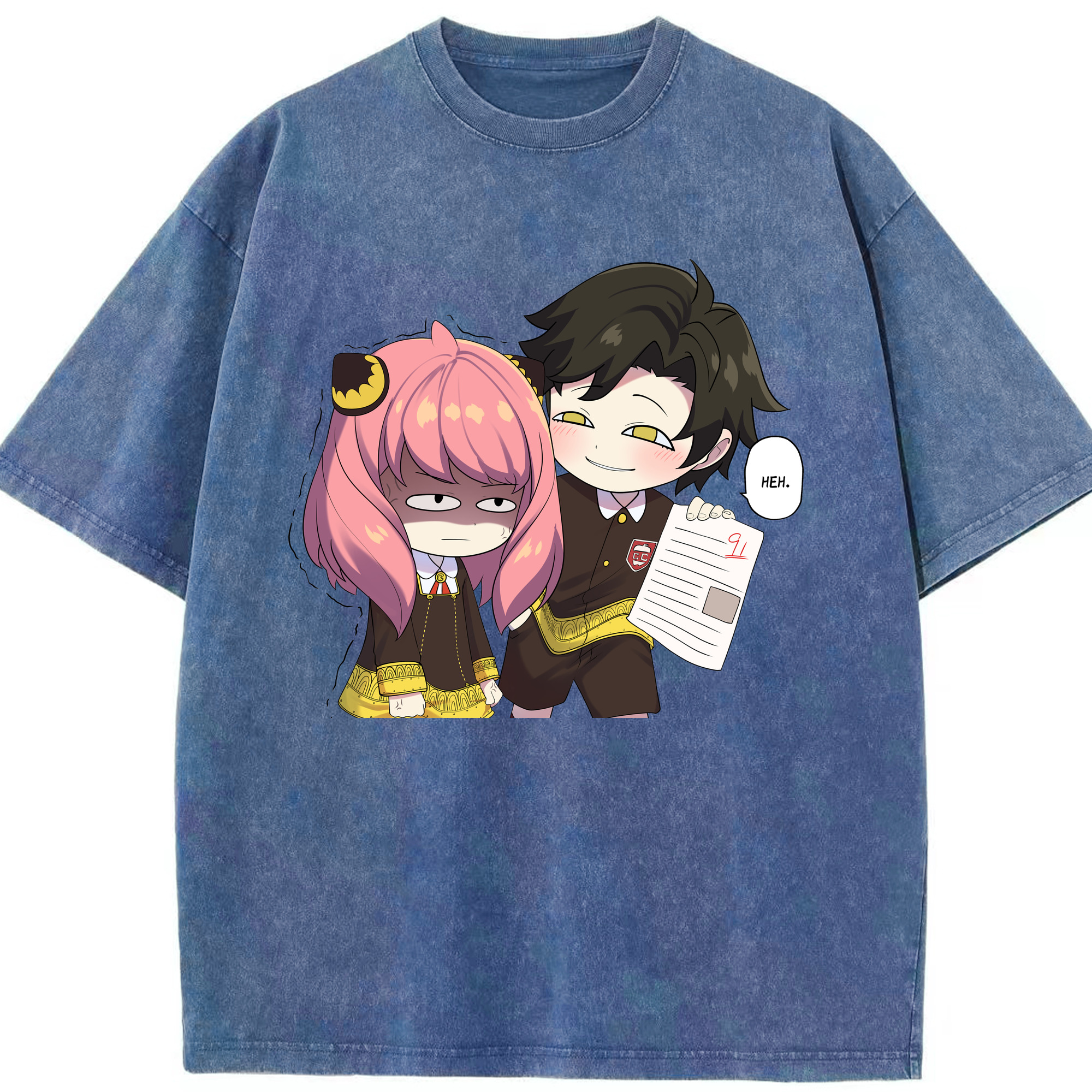 （画像用） SPY×FAMILY间谍家家酒 綿100% ヴィンテージ風 半袖Tシャツ（フロントプリント）