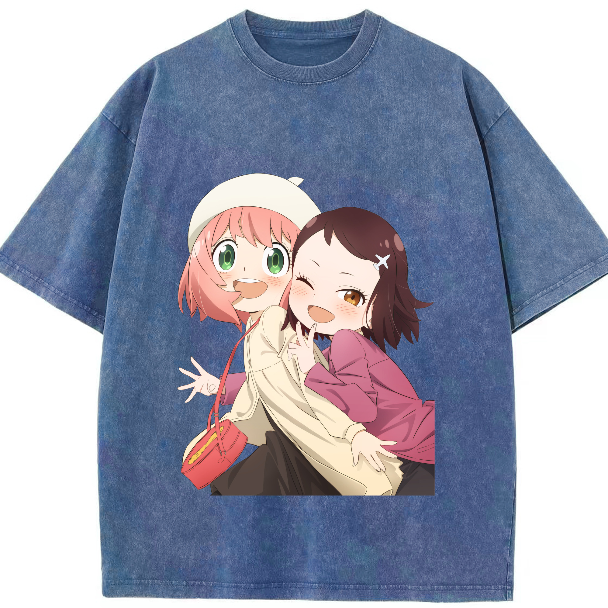（画像用） SPY×FAMILY间谍家家酒 綿100% ヴィンテージ風 半袖Tシャツ（フロントプリント）