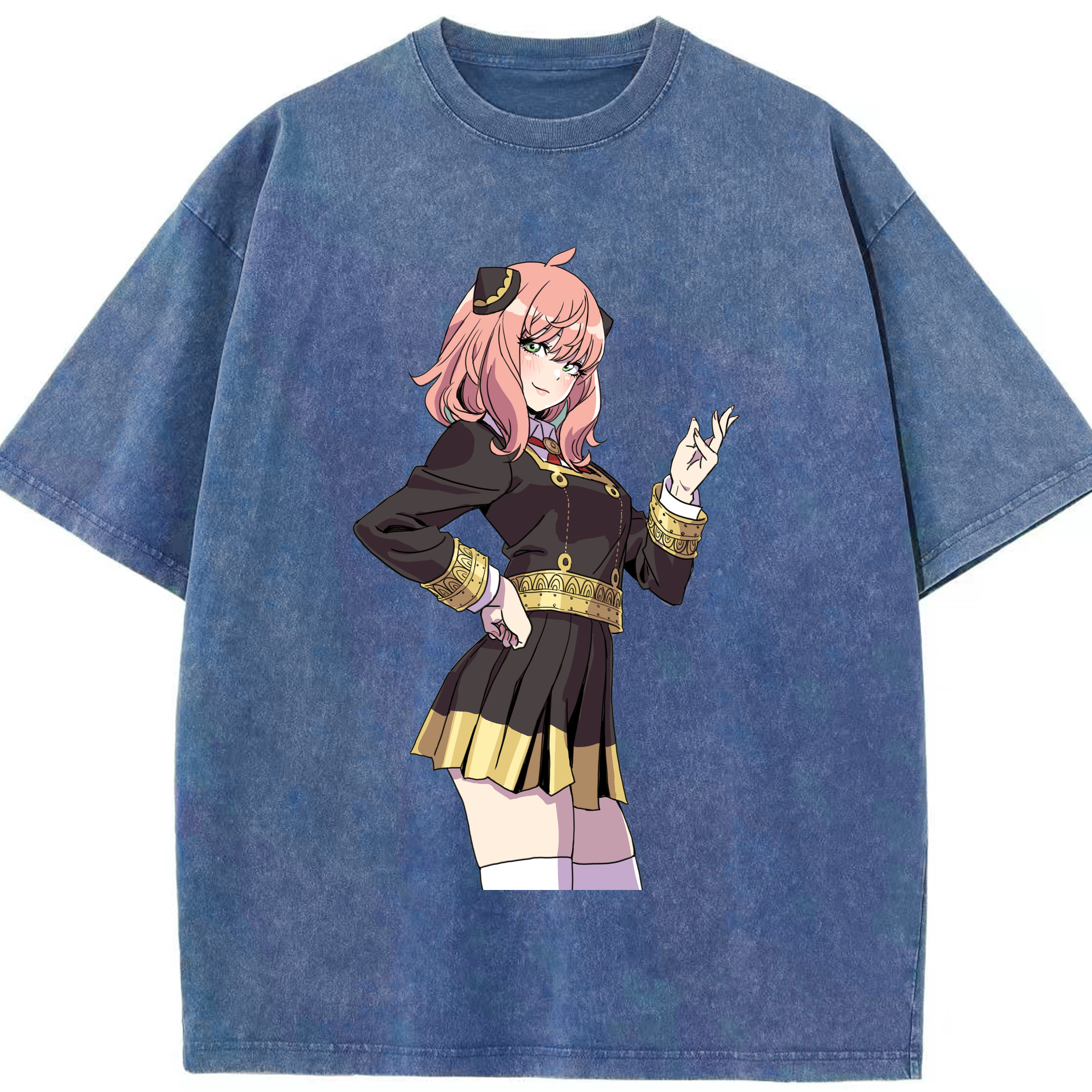 （画像用） SPY×FAMILY间谍家家酒 綿100% ヴィンテージ風 半袖Tシャツ（フロントプリント）
