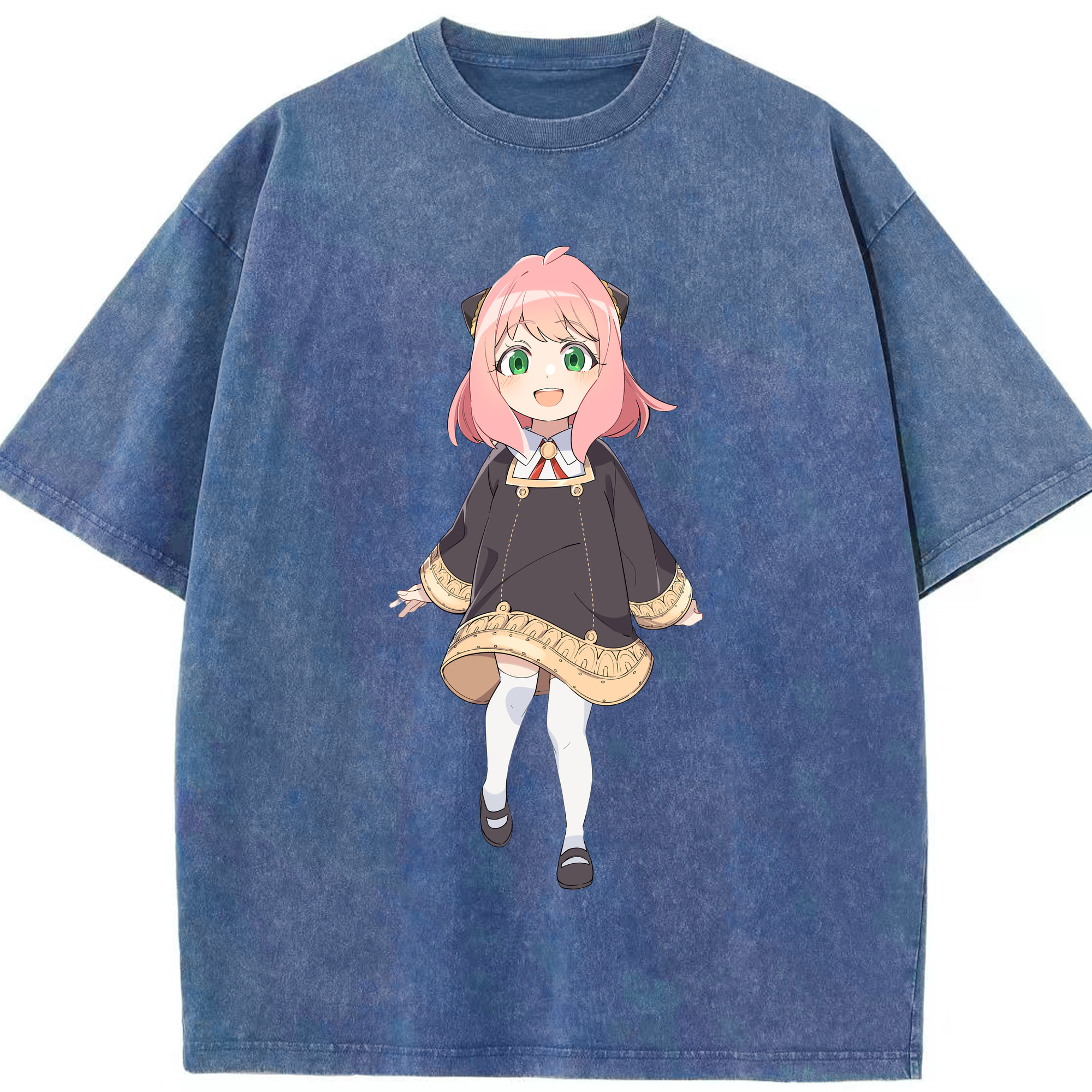（画像用） SPY×FAMILY间谍家家酒 綿100% ヴィンテージ風 半袖Tシャツ（フロントプリント）