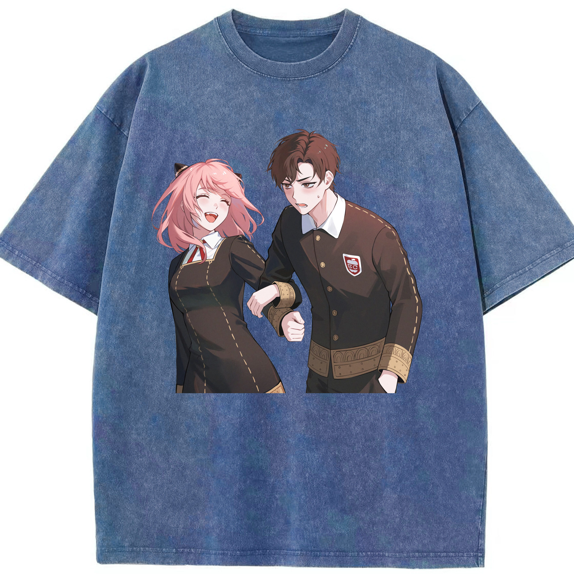 （画像用） SPY×FAMILY间谍家家酒 綿100% ヴィンテージ風 半袖Tシャツ（フロントプリント）