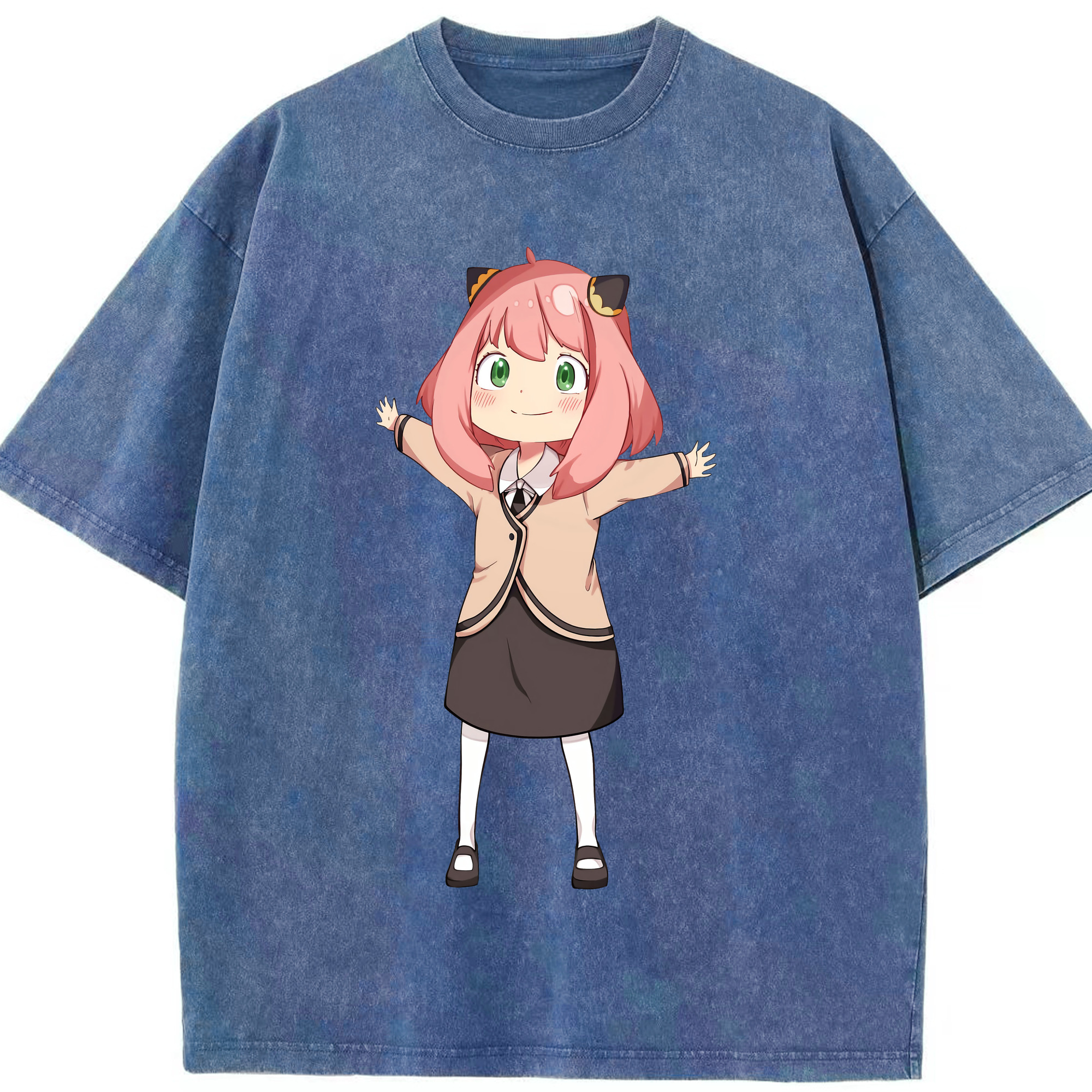（画像用） SPY×FAMILY间谍家家酒 綿100% ヴィンテージ風 半袖Tシャツ（フロントプリント）