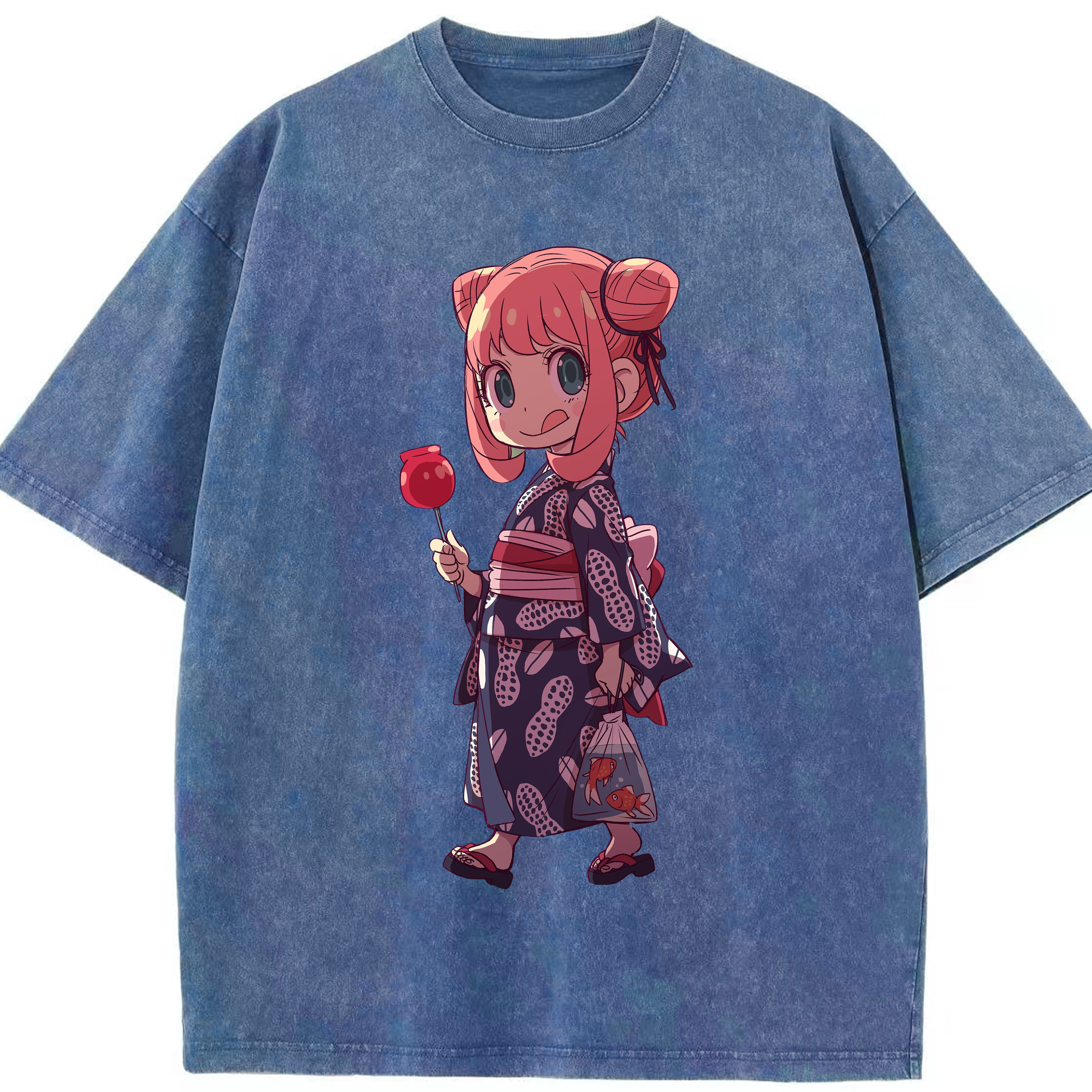 （画像用） SPY×FAMILY间谍家家酒 綿100% ヴィンテージ風 半袖Tシャツ（フロントプリント）