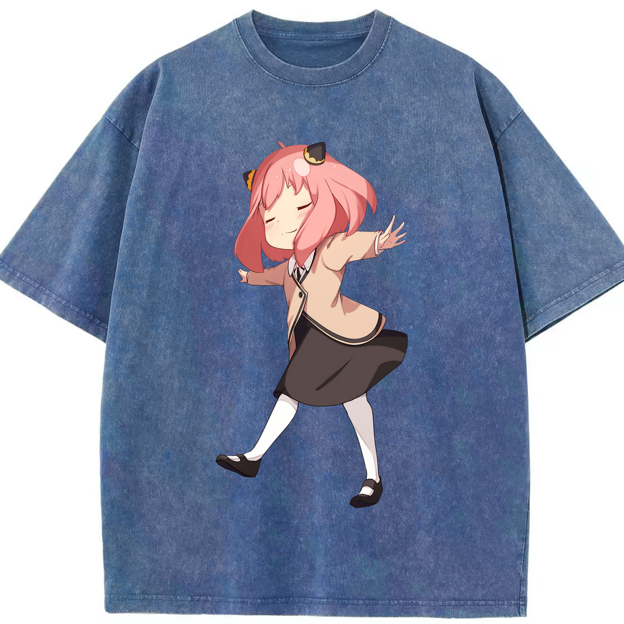 （画像用） SPY×FAMILY间谍家家酒 綿100% ヴィンテージ風 半袖Tシャツ（フロントプリント）