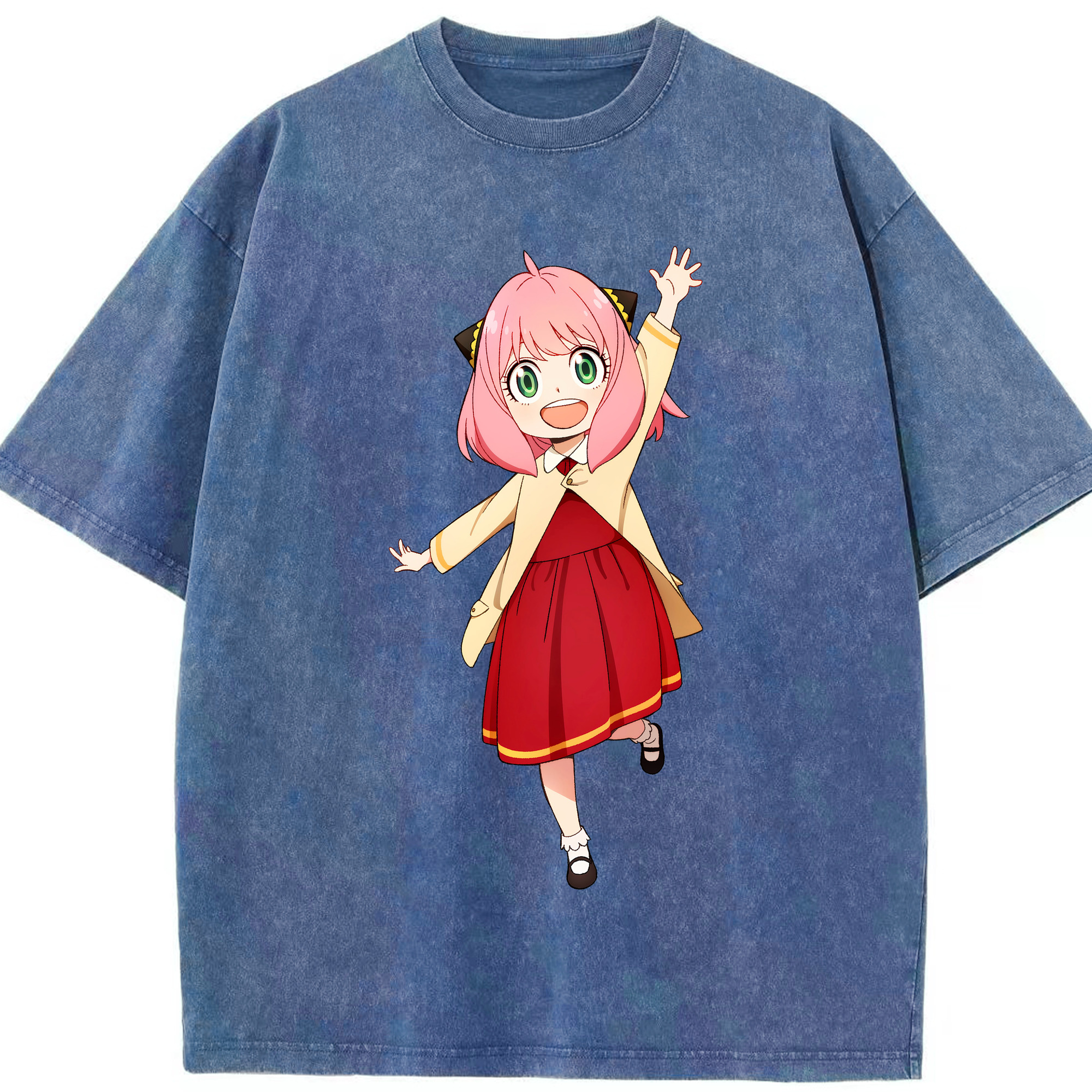 （画像用） SPY×FAMILY间谍家家酒 綿100% ヴィンテージ風 半袖Tシャツ（フロントプリント）