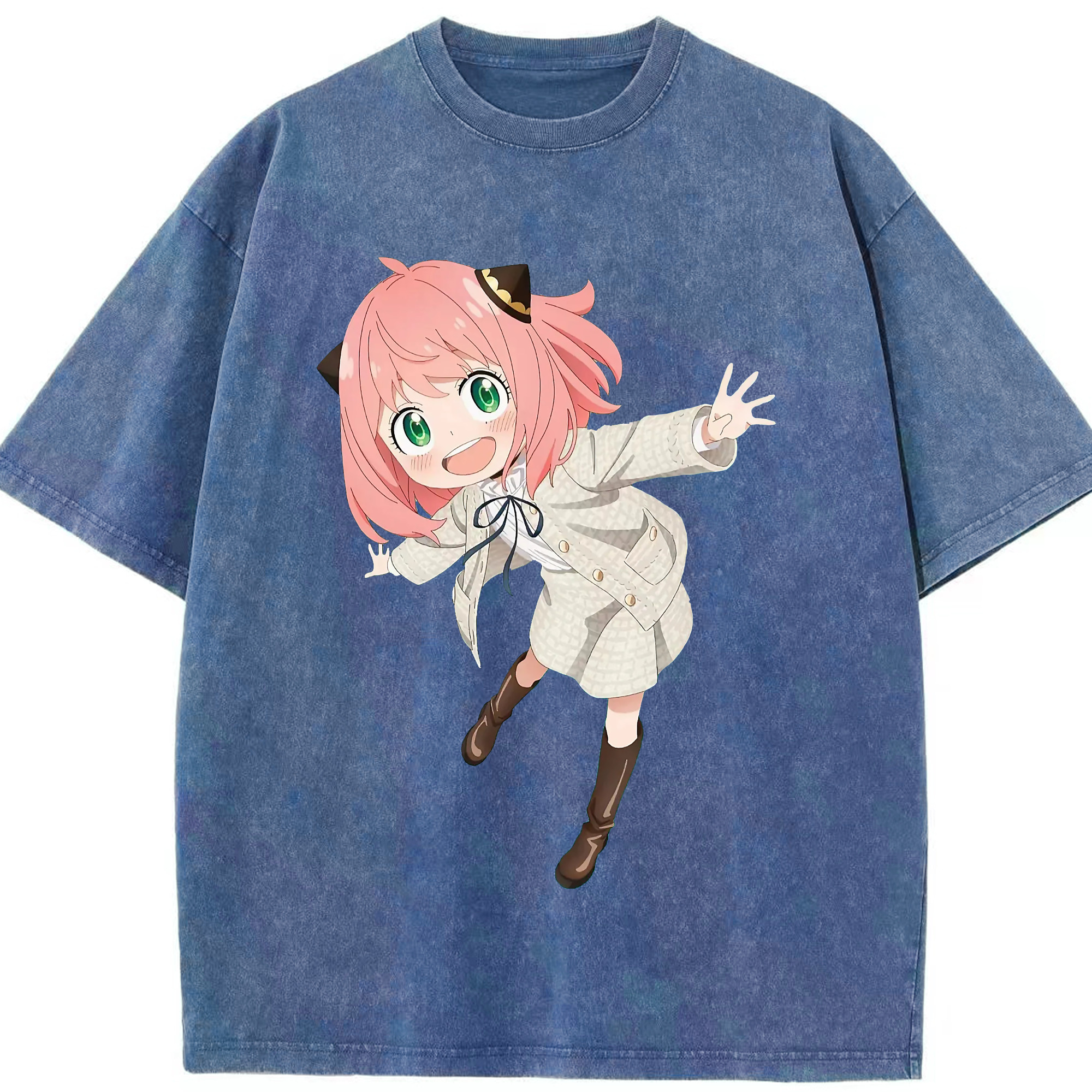 （画像用） SPY×FAMILY间谍家家酒 綿100% ヴィンテージ風 半袖Tシャツ（フロントプリント）