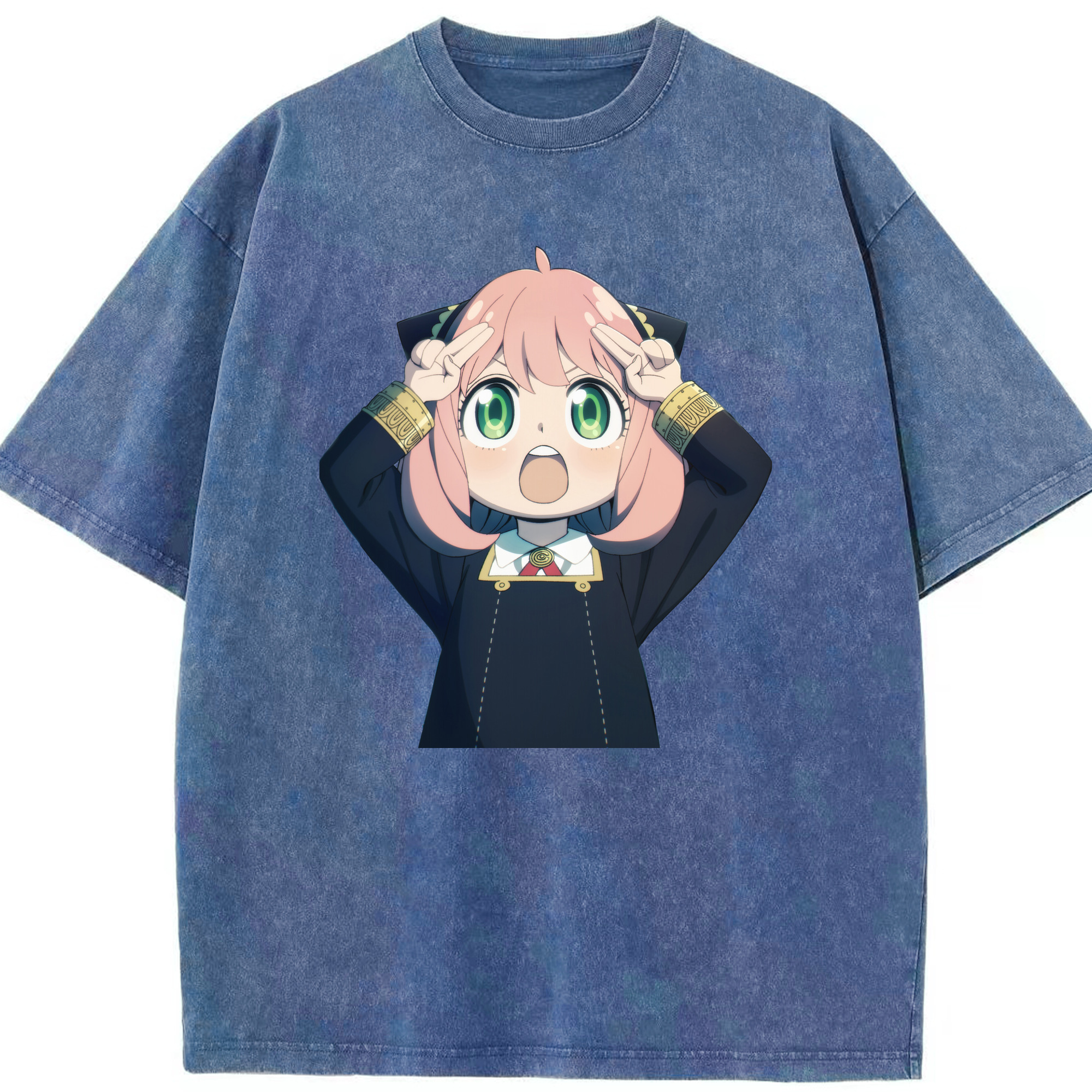 （画像用） SPY×FAMILY间谍家家酒 綿100% ヴィンテージ風 半袖Tシャツ（フロントプリント）