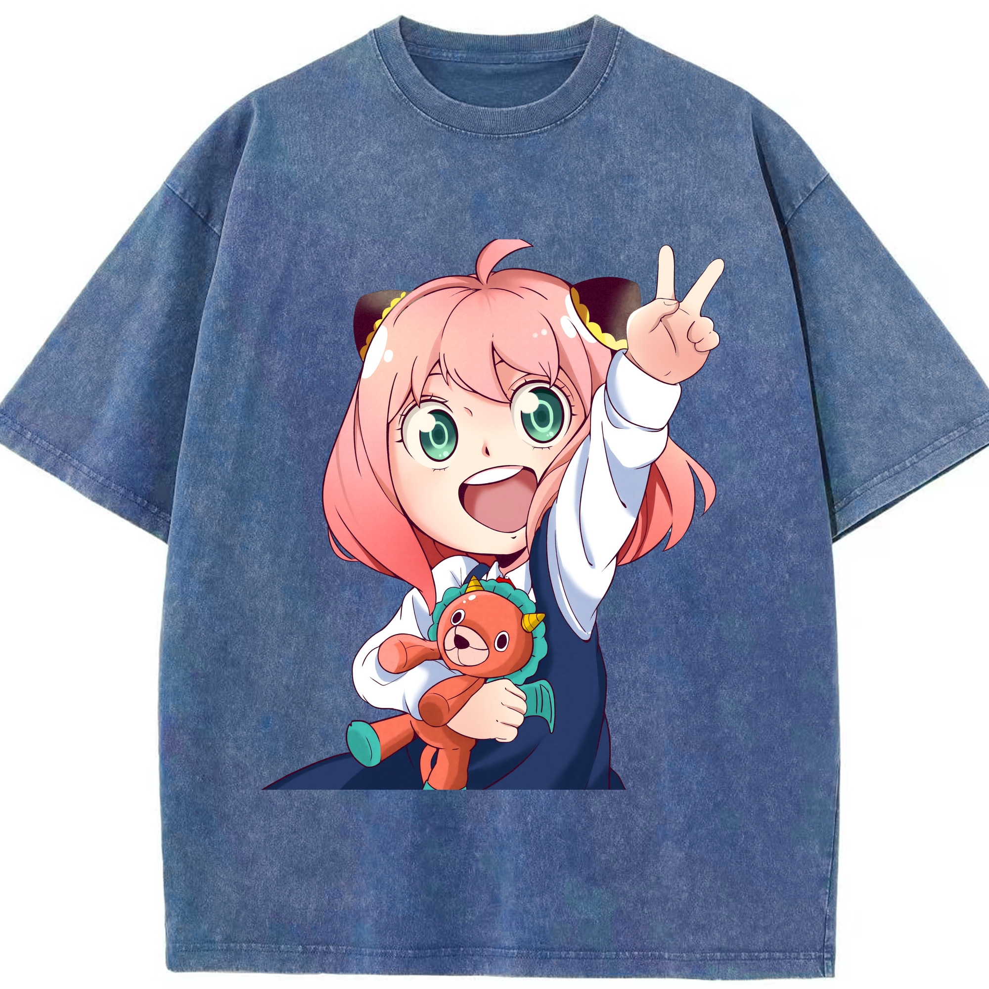（画像用） SPY×FAMILY间谍家家酒 綿100% ヴィンテージ風 半袖Tシャツ（フロントプリント）